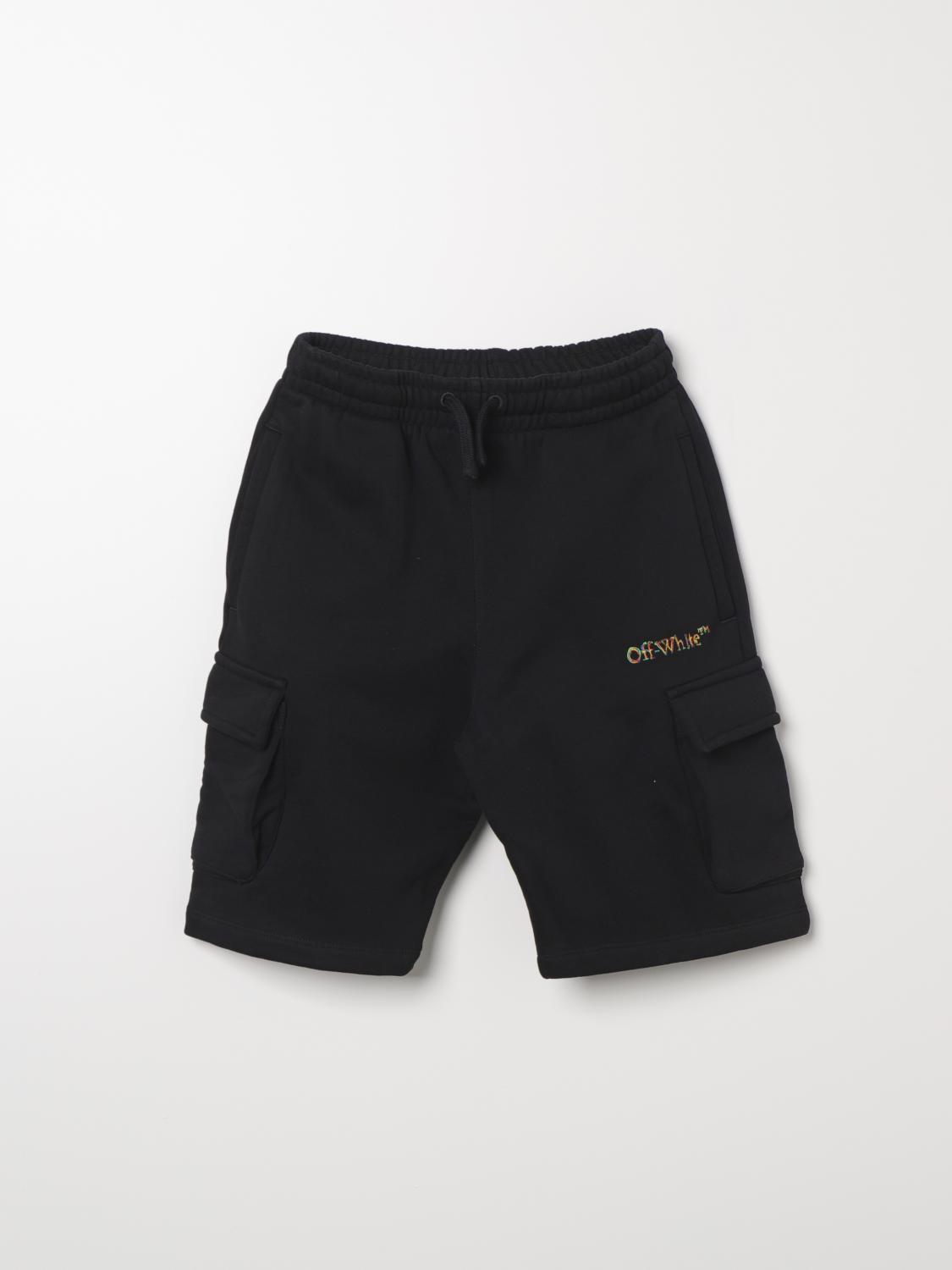 OFF-WHITE KIDS SHORTS: Pants kids Off-white, Black - Img 1