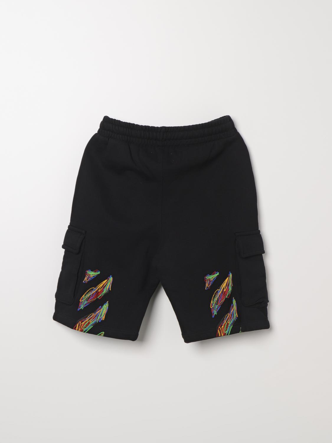 OFF-WHITE KIDS SHORTS: Pants kids Off-white, Black - Img 2
