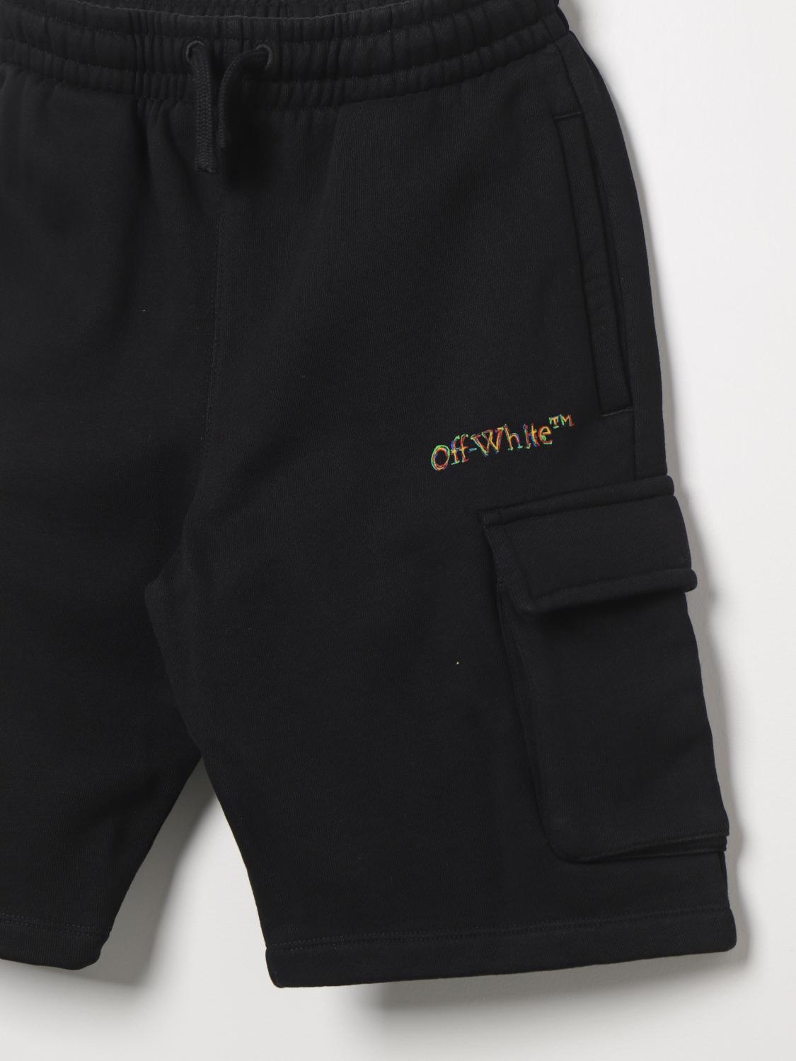 OFF-WHITE KIDS SHORTS: Pants kids Off-white, Black - Img 3