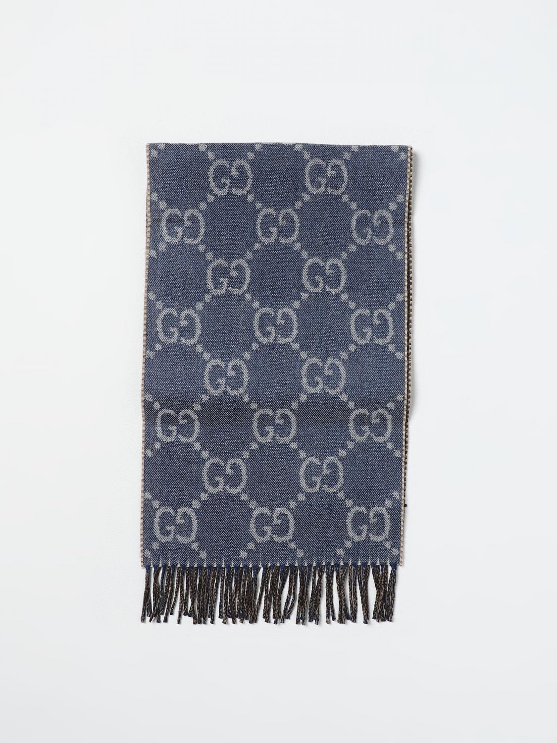 GUCCI SCARF: Scarf woman Gucci, Blue - Img 1