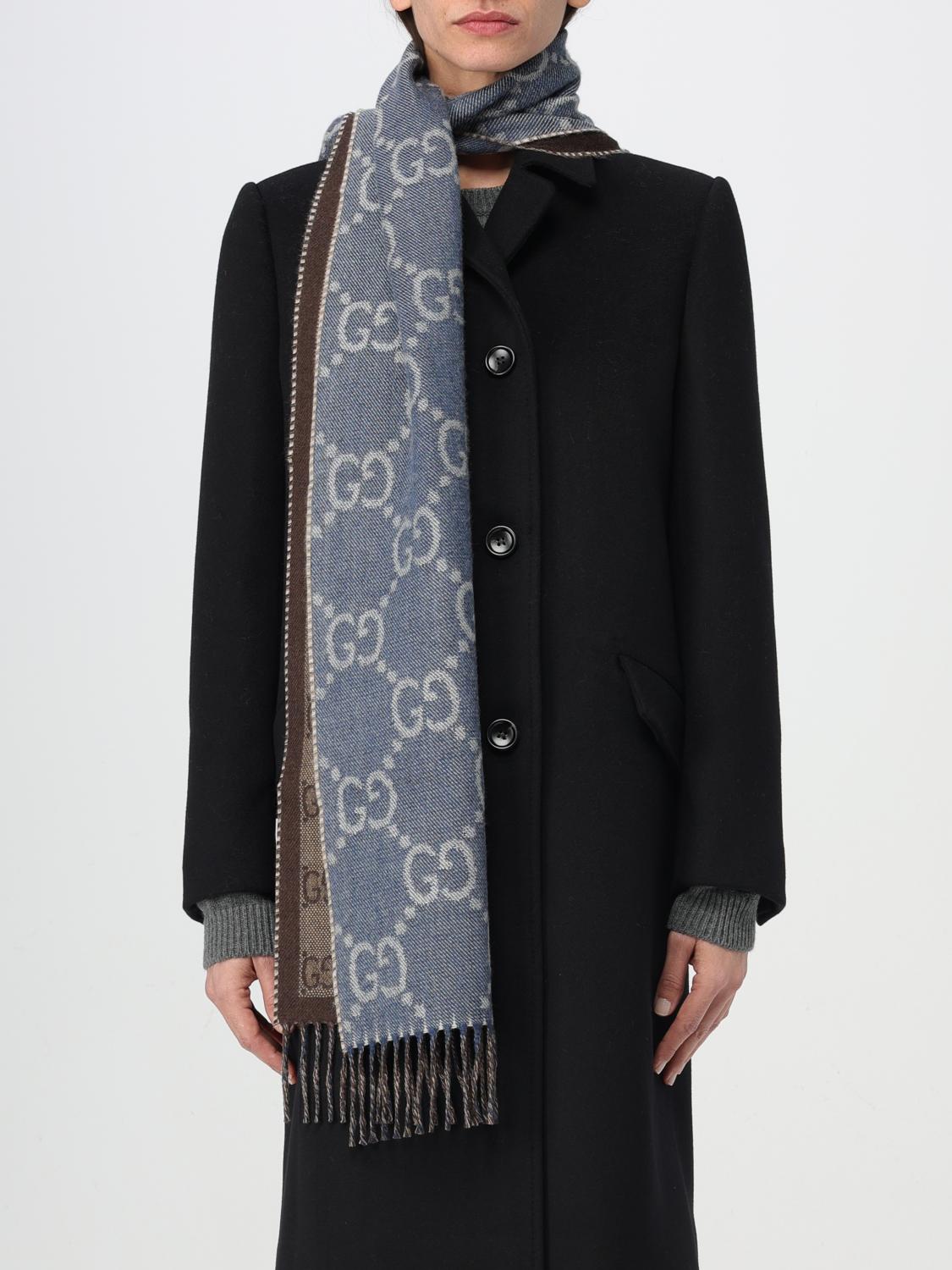 GUCCI SCARF: Scarf woman Gucci, Blue - Img 2