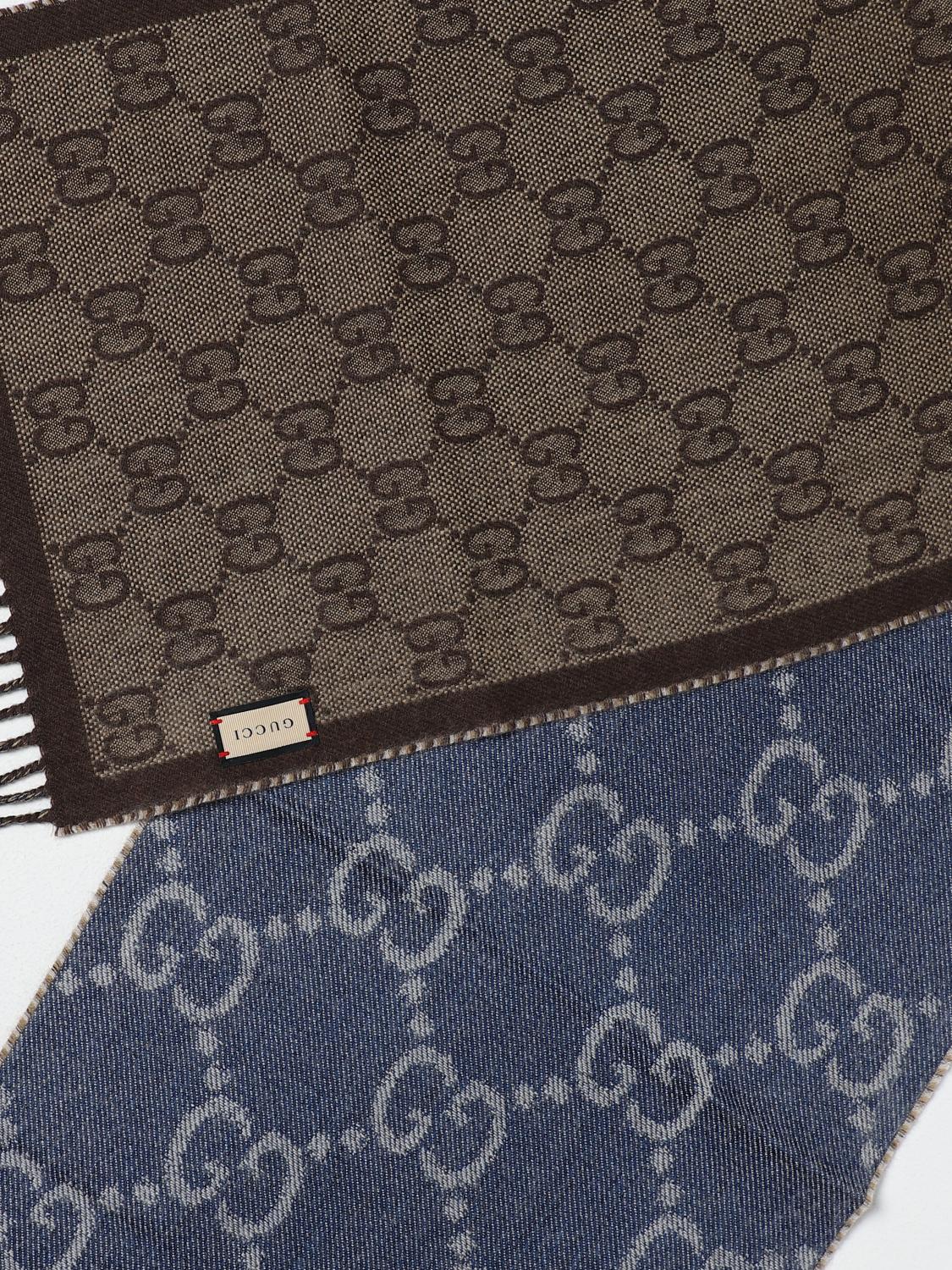 GUCCI SCARF: Scarf woman Gucci, Blue - Img 3