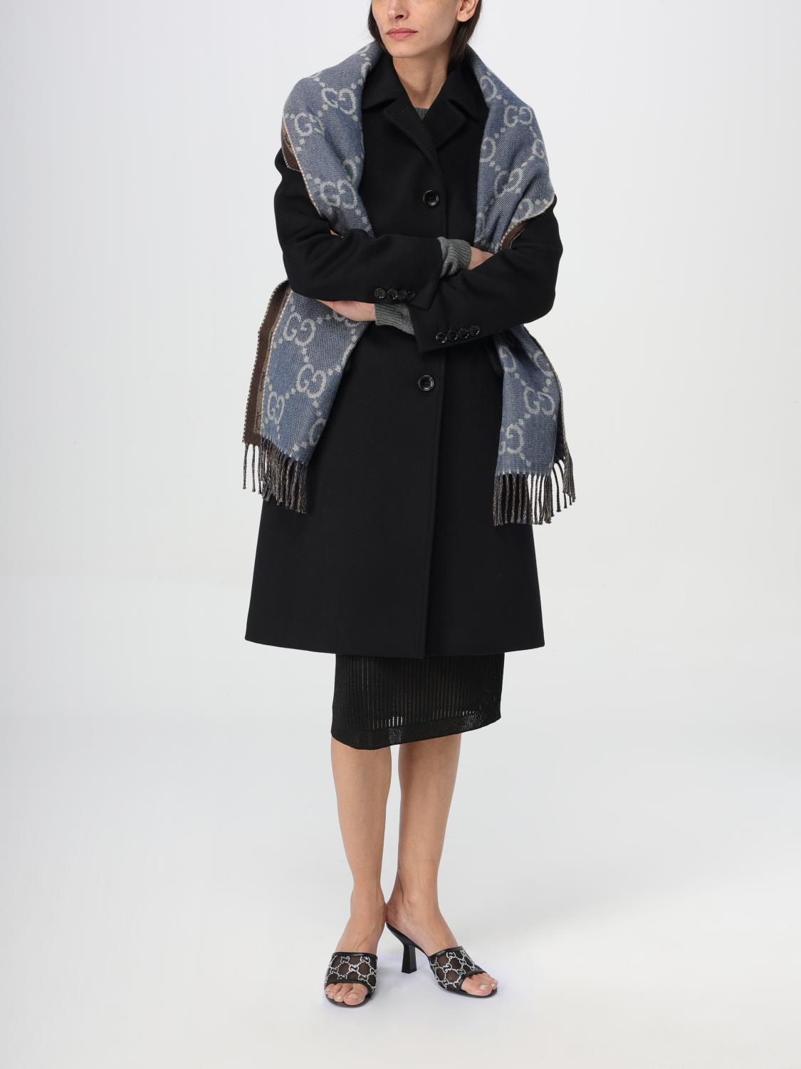GUCCI SCARF: Scarf woman Gucci, Blue - Img 4
