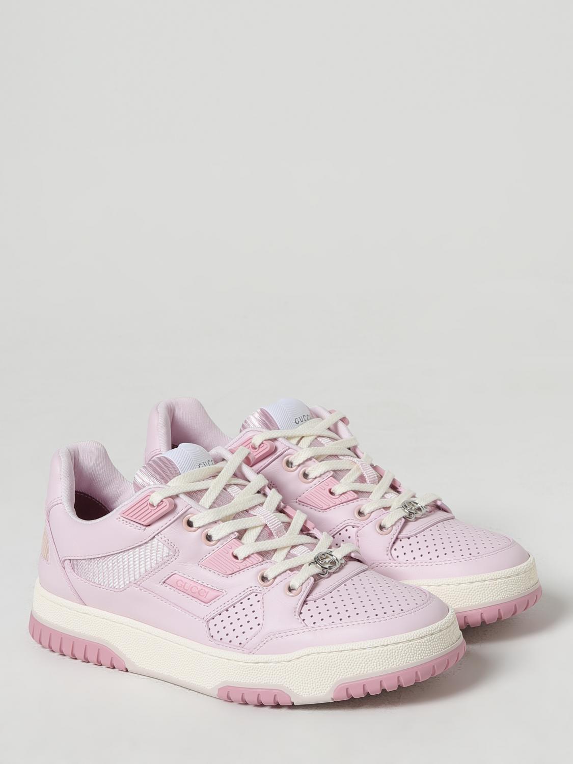 GUCCI SNEAKERS: Sneakers Gucci in pelle e tessuto , Rosa - Img 2
