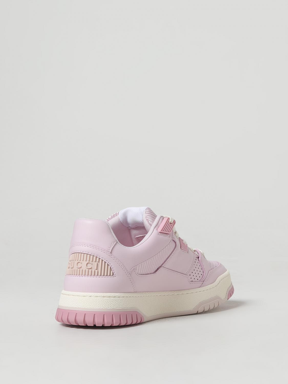GUCCI SNEAKERS: Sneakers Gucci in pelle e tessuto , Rosa - Img 3