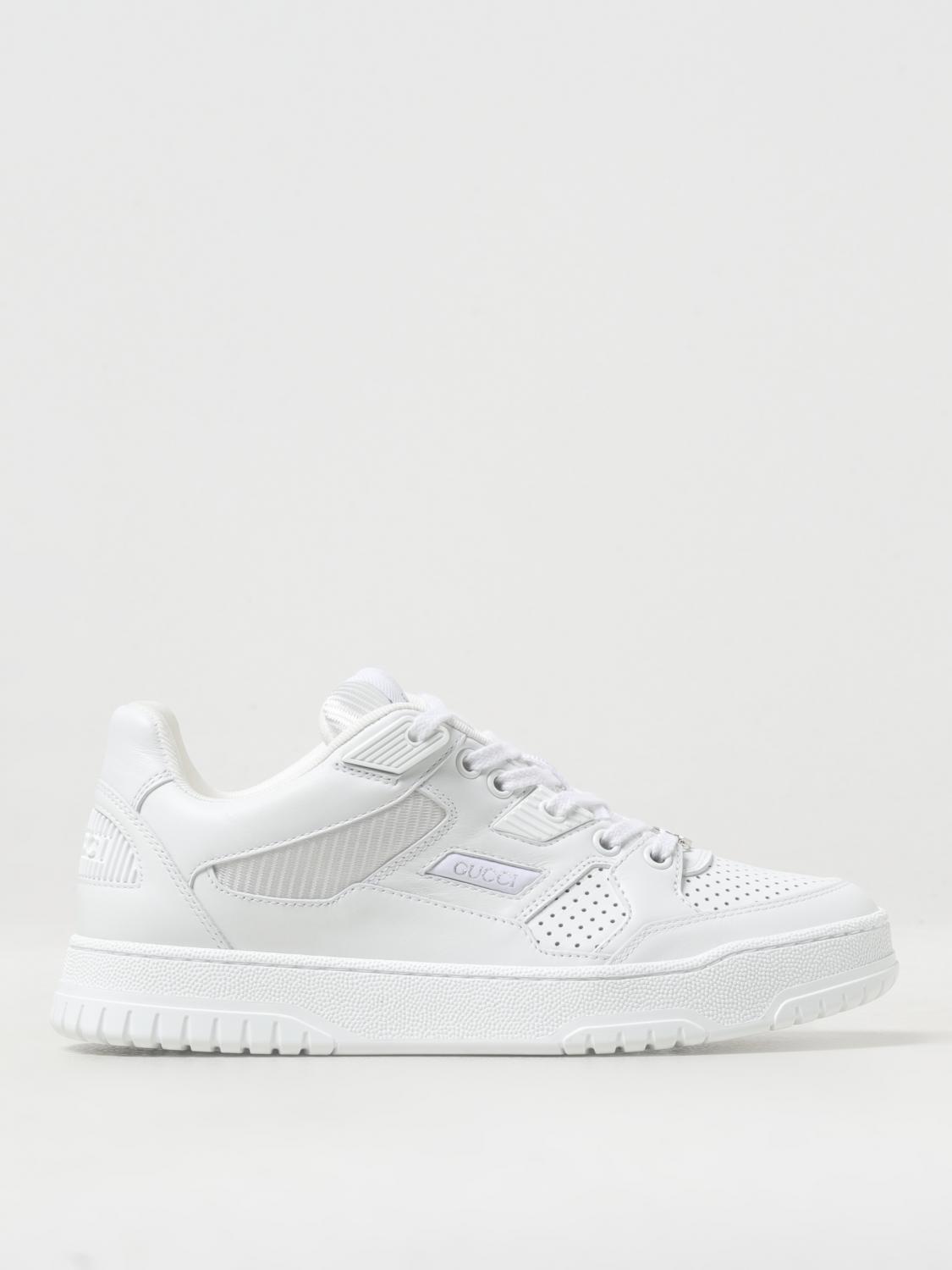 GUCCI SNEAKERS: Sneakers Gucci in pelle e tessuto , Grigio - Img 1