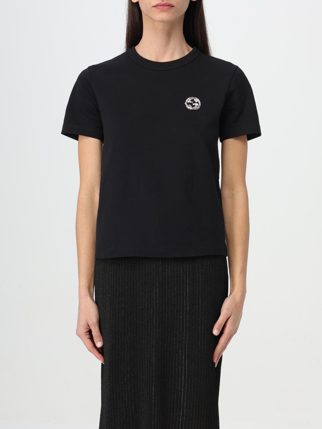 GUCCI グッチ Tシャツ 半袖 黒 ブラック レディース XSサイズ 479 Gucci Tシャツ レディース - ブラック | 748287XJGDK | GIGLIO.COM