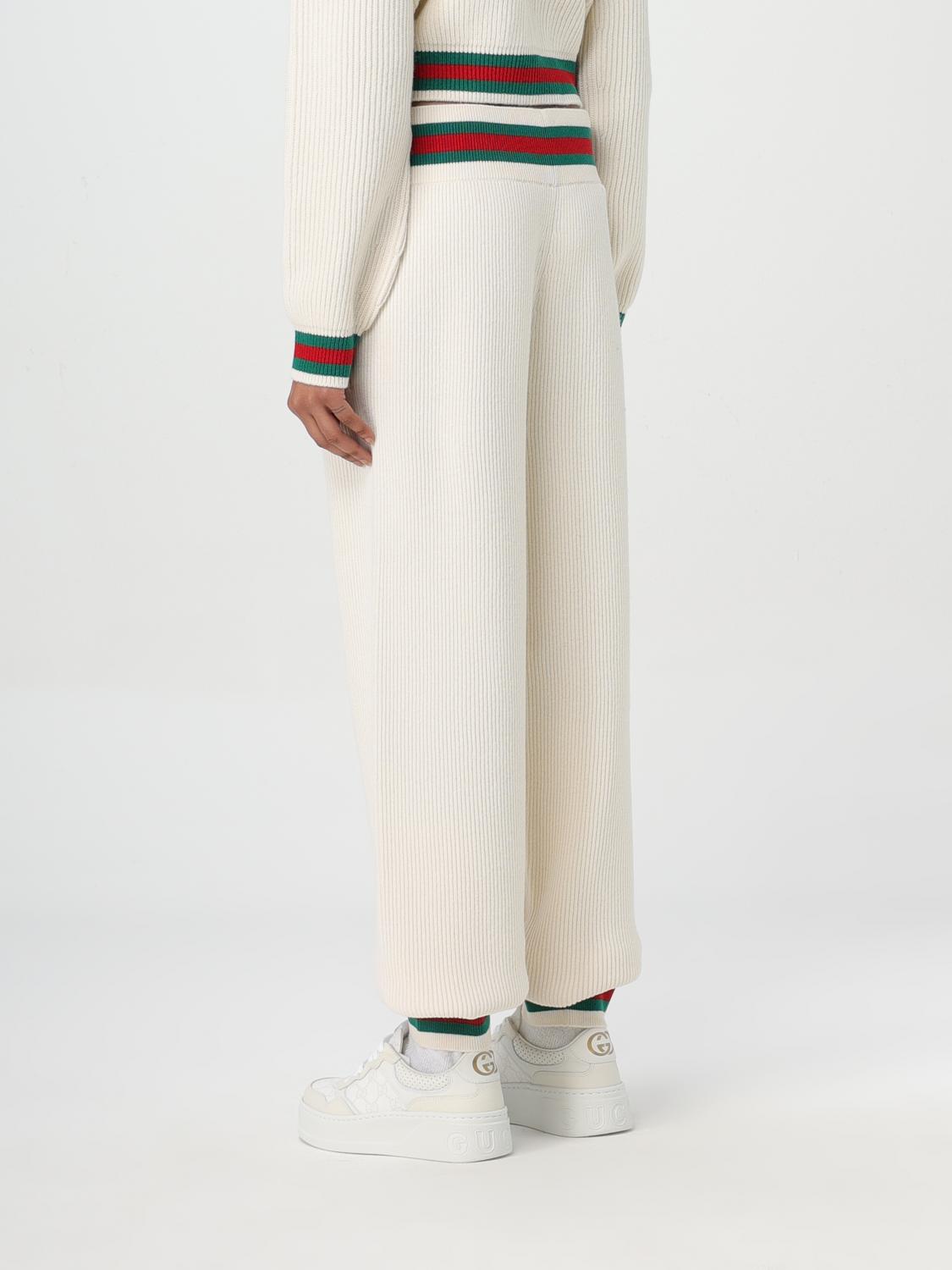 GUCCI 白パンツ アイボリー 裾ダブル ウエスト81cm M相当 111 Gucci パンツ レディース - ホワイト | 764694XKDUM | GIGLIO.COM