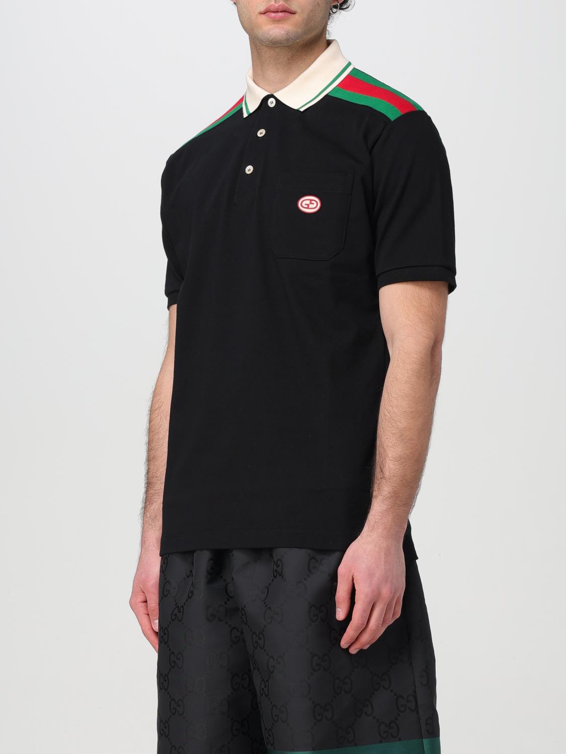 GUCCI ブラック Tシャツ GUCCI ロゴ オーバーサイズ コットン Tシャツ ・ブラック コットン