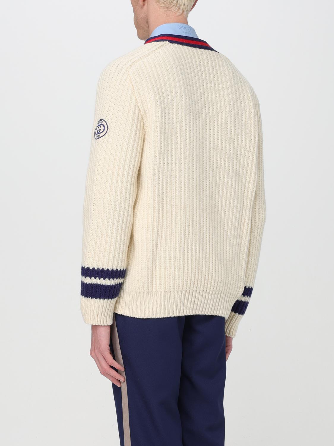 GUCCI CARDIGAN: Sweater men Gucci, White - Img 3