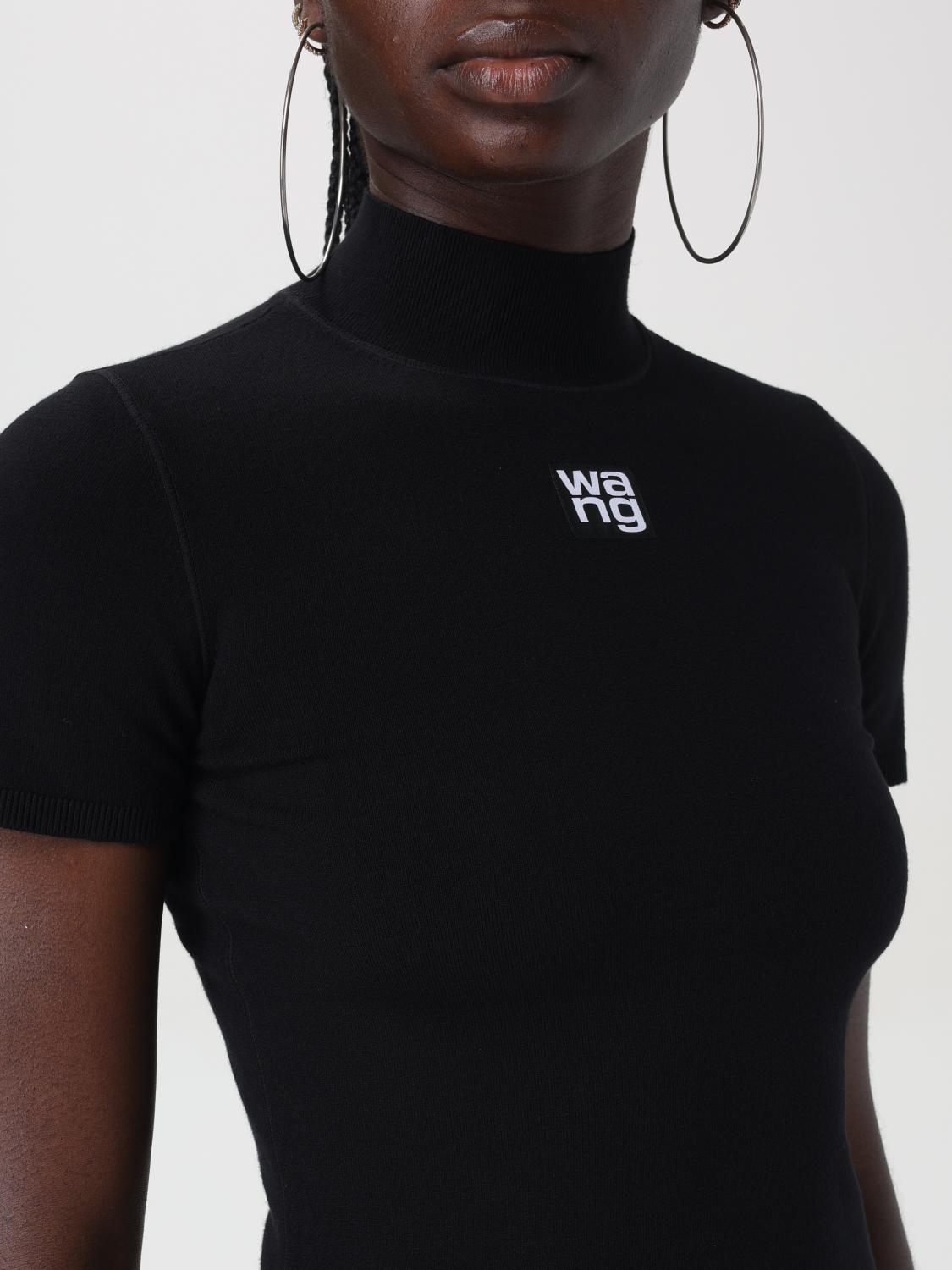 Alexander Wang モックネック 半袖　ブラック Alexander Wang T-shirt woman - Black | 4KC2191008F1 | GIGLIO.COM