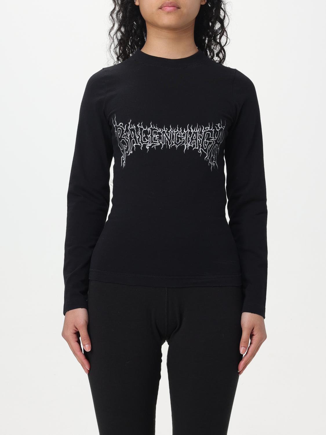 Balenciaga T-shirt woman - Black | 772701TPVN6 | GIGLIO.COM