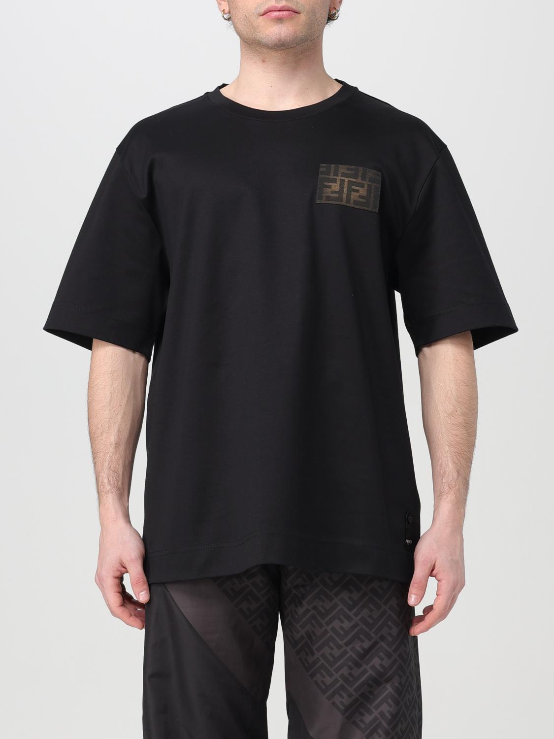 FENDI: T-shirt men - Black | Fendi t-shirt FY0936AQJA online
