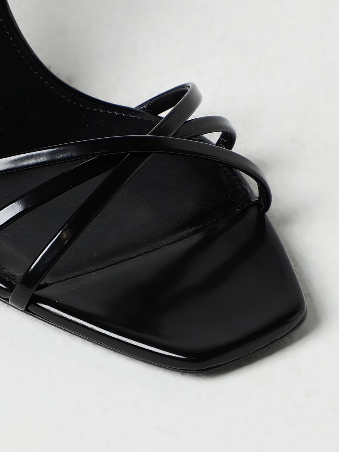 サンダル・ミュール SAINT LAURENT Women Sandals 782840AACGC 1000 BLACK XSL Flat Sandal | SAINT LAURENT | elysewalker