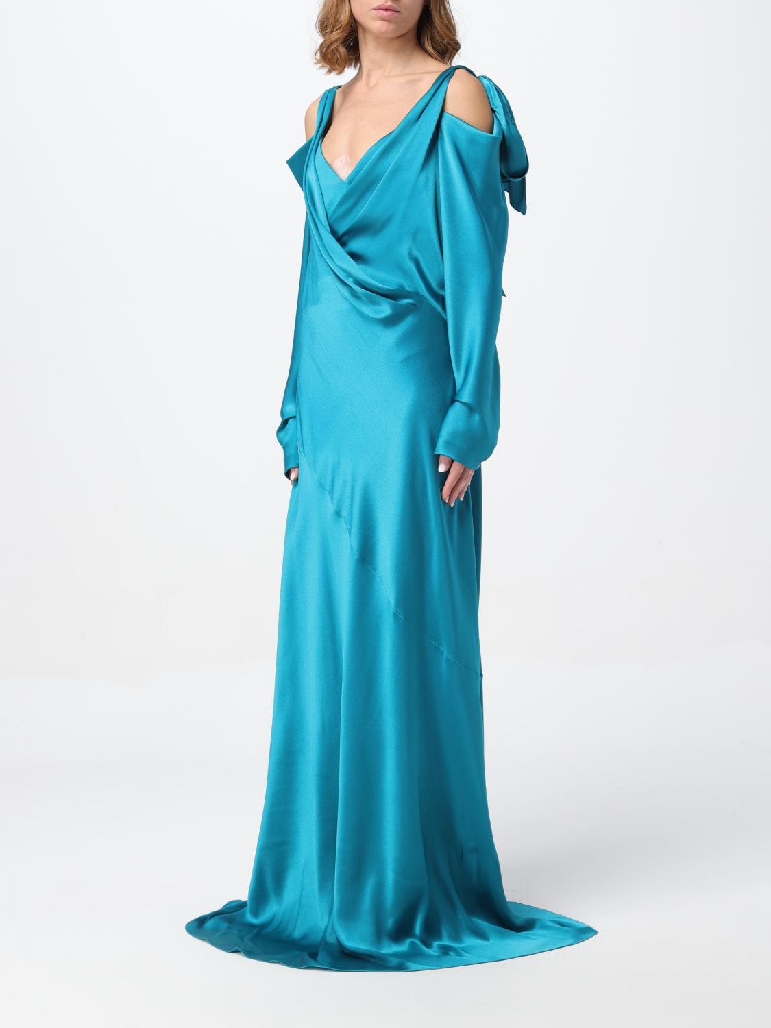 alberta ferretti silk dress in light blue Light Blue Maxi Sequin Dress by Alberta Ferretti – Elilhaam main image 1
