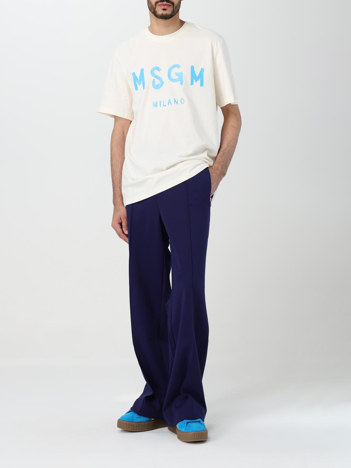 MSGM 티셔츠: 티셔츠 남성 MSGM, 화이트 - Img 2