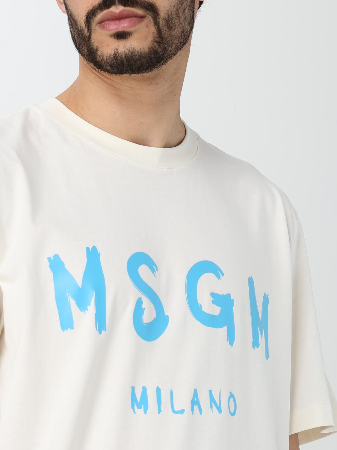 MSGM 티셔츠: 티셔츠 남성 MSGM, 화이트 - Img 4