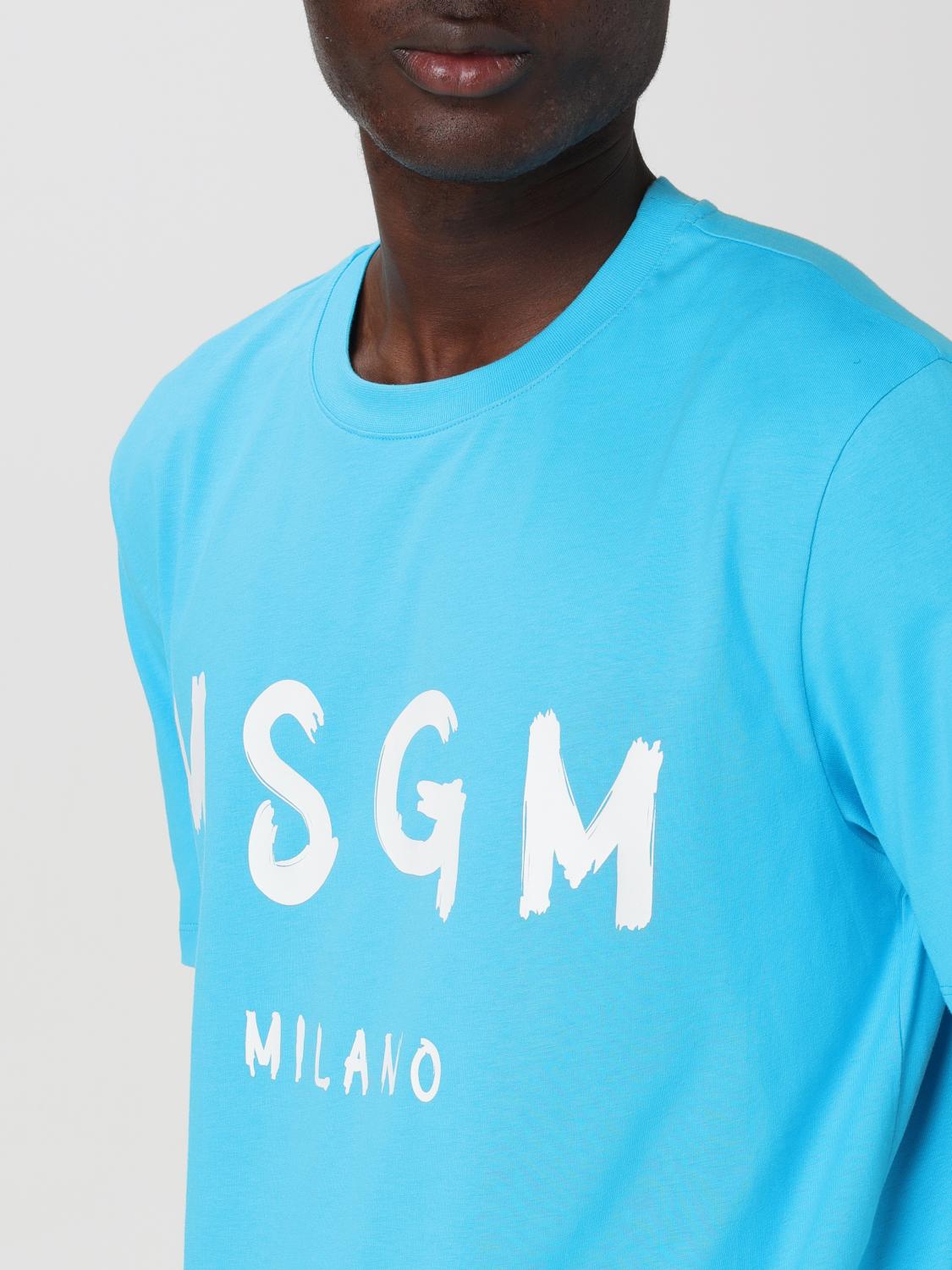 MSGM CAMISETA: Camiseta hombre MSGM, Turquesa - Img 3