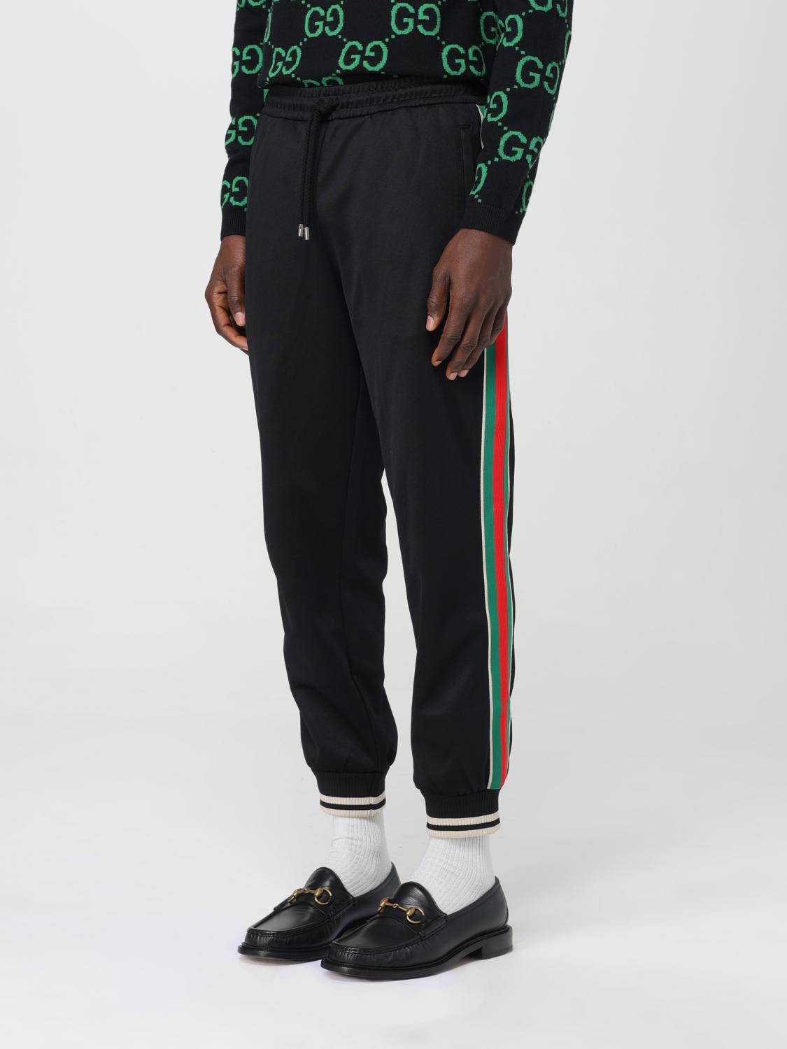 Gucci パンツ メンズ - ブラック | 698426XJEES | GIGLIO.COM