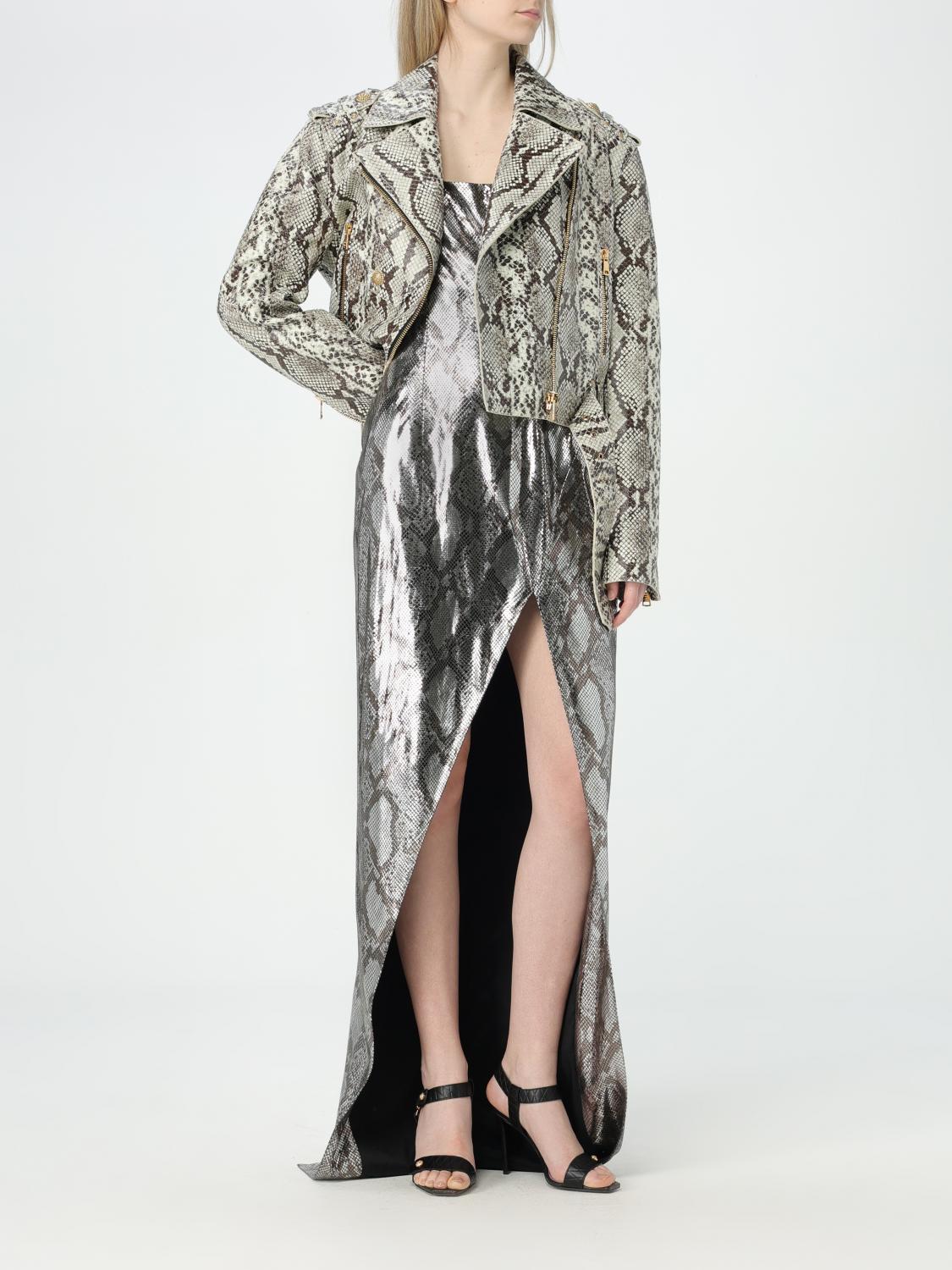 balmain grey dress Balmain by Olivier Rousteing - Grey Women Party/Cocktail Dress