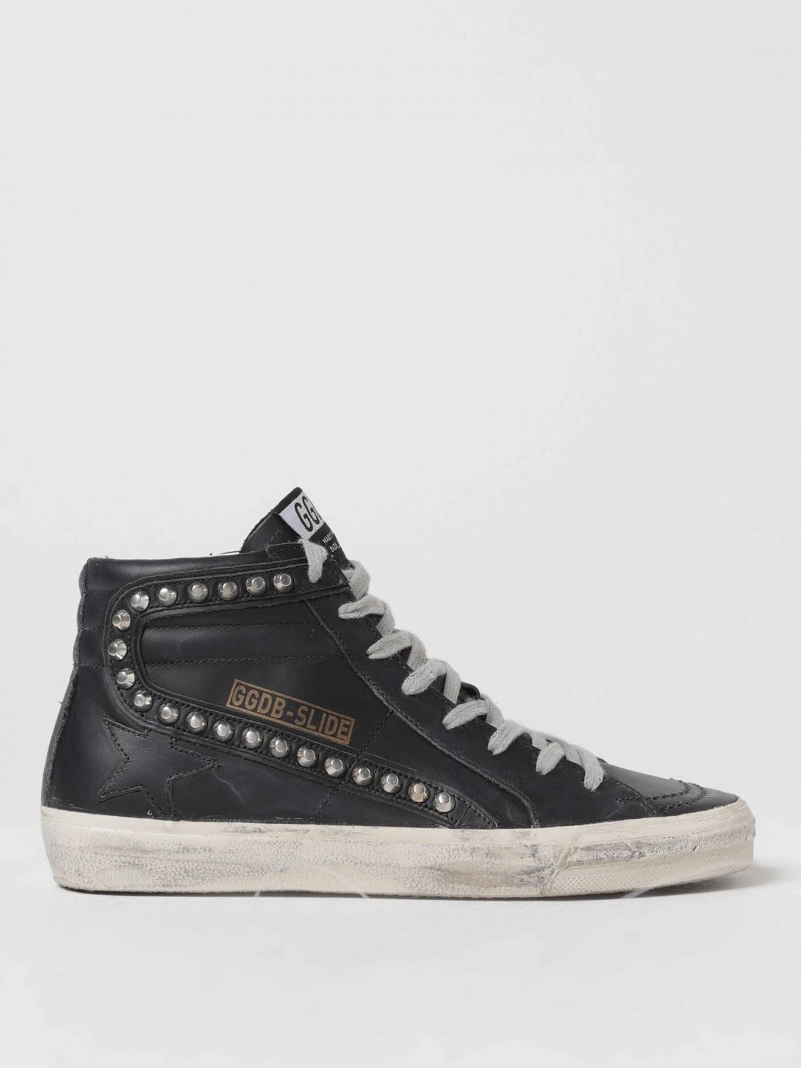 GOLDEN GOOSE Sneakers Slide in pelle used con borchie Nero Sneakers Golden Goose GWF00115F00032390100 online su GIGLIO.COM