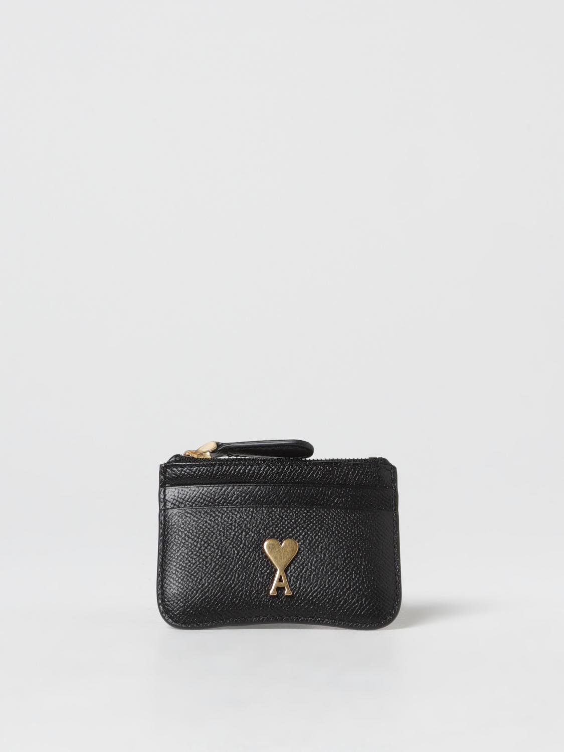 AMI PARIS：財布 メンズ - ブラック | GIGLIO.COMオンラインの