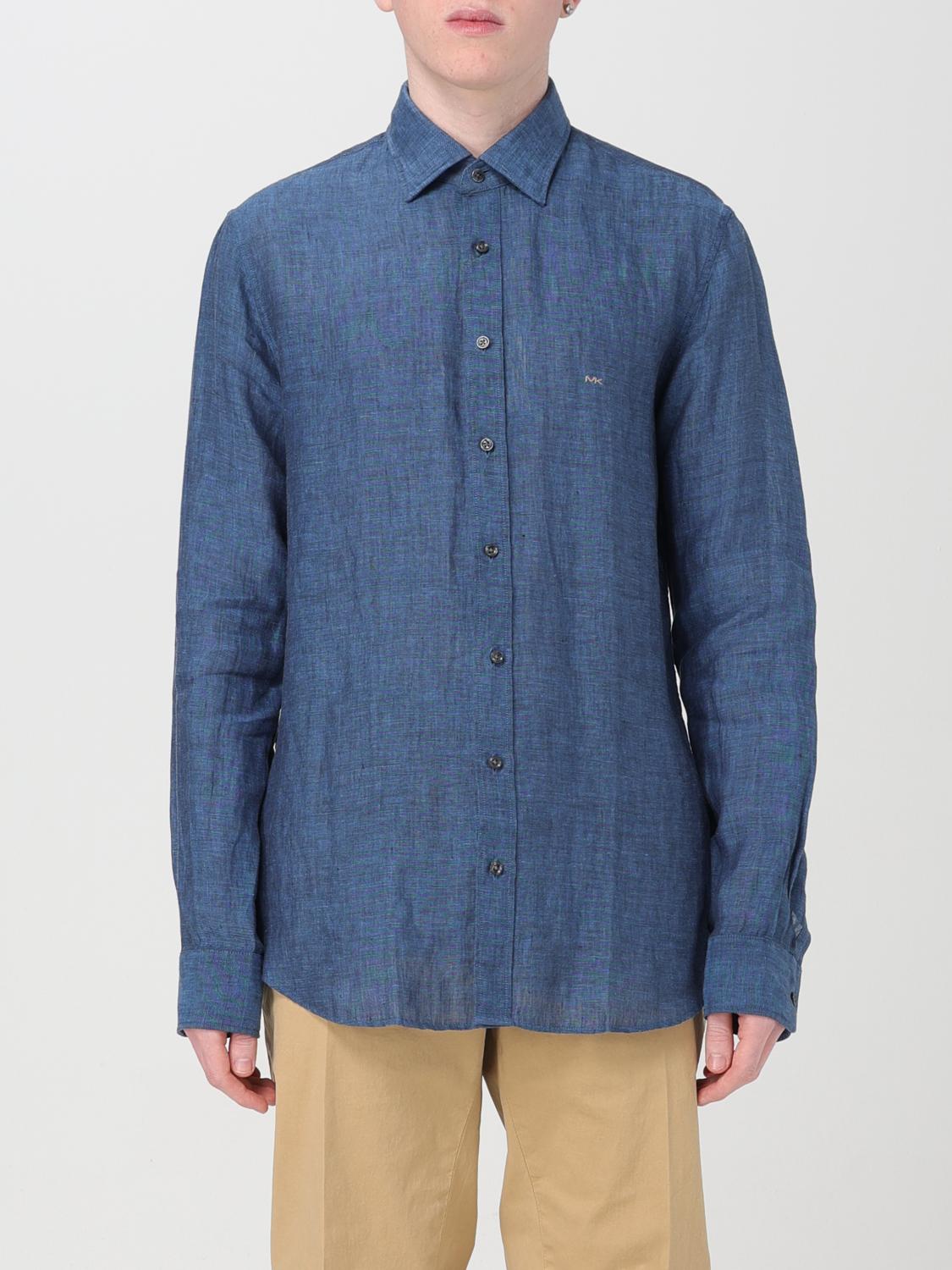 MICHAEL KORS CAMICIA: Camicia di lino Michael Kors, Denim - Img 1
