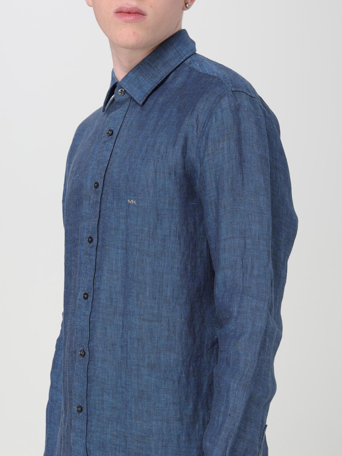 MICHAEL KORS CAMICIA: Camicia di lino Michael Kors, Denim - Img 3