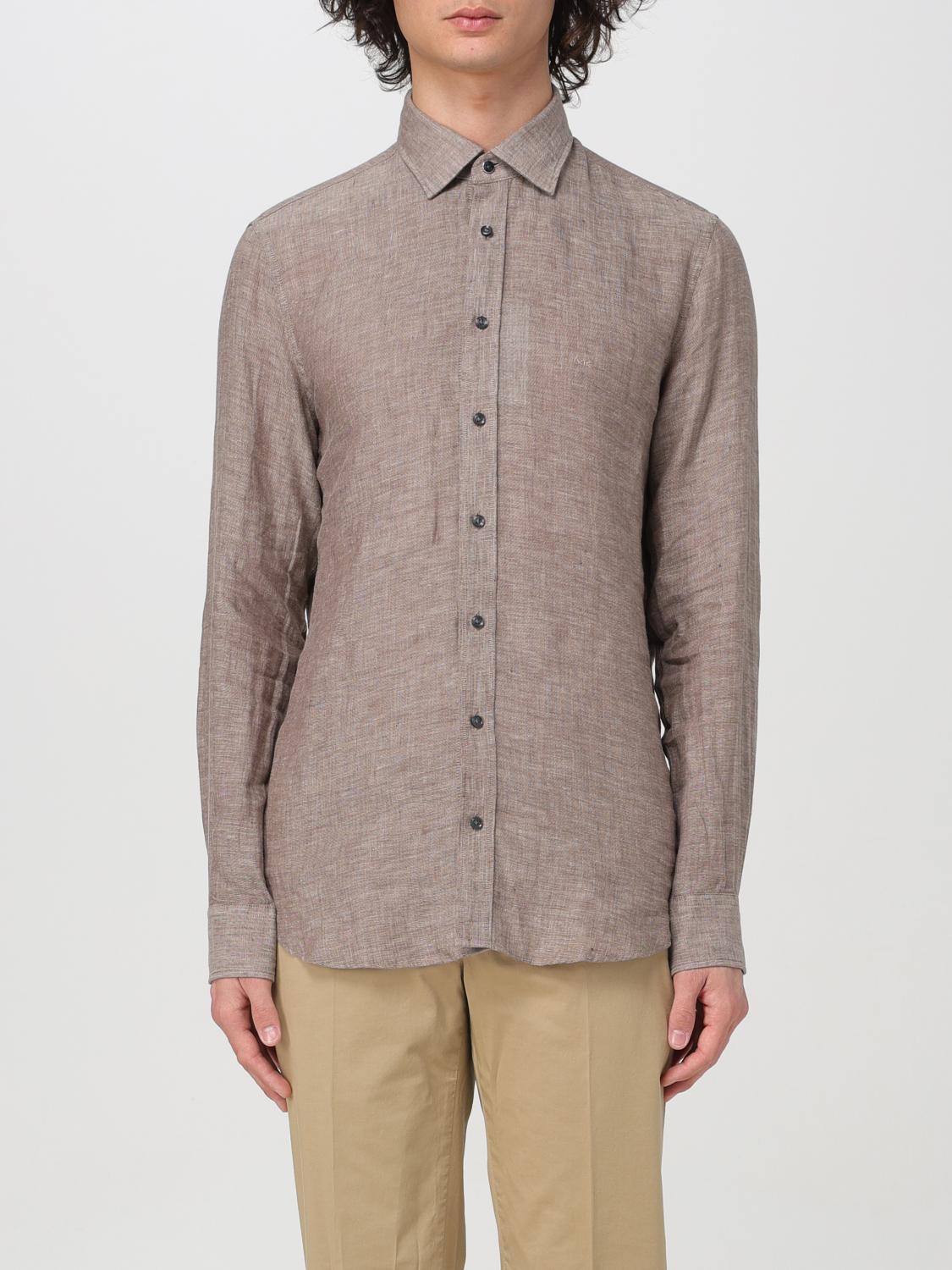 MICHAEL KORS CAMICIA: Camicia di lino Michael Kors, Marrone - Img 1