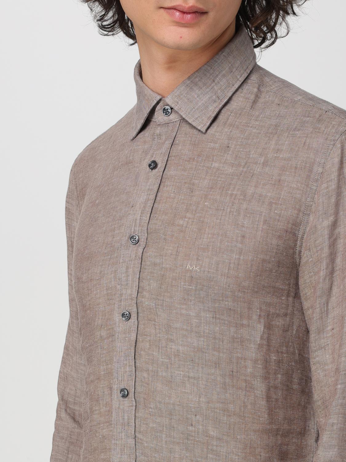 MICHAEL KORS CAMICIA: Camicia di lino Michael Kors, Marrone - Img 3