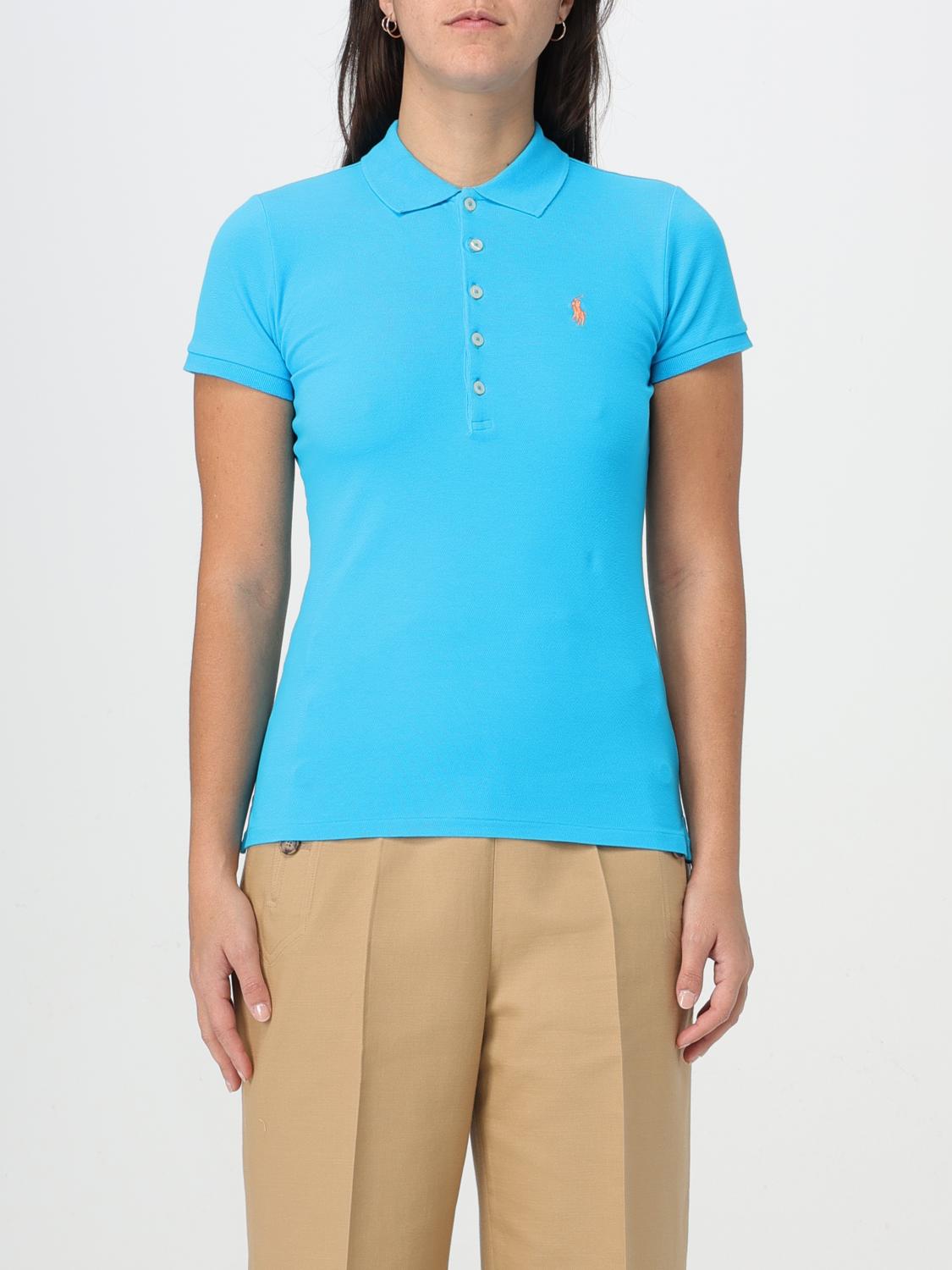 Tシャツ・カットソー POLO RALPH LAUREN Woman Polo Shirt Blue 2 211870245 010 Polo Ralph Lauren Outlet: Polo shirt woman - Blue | Polo