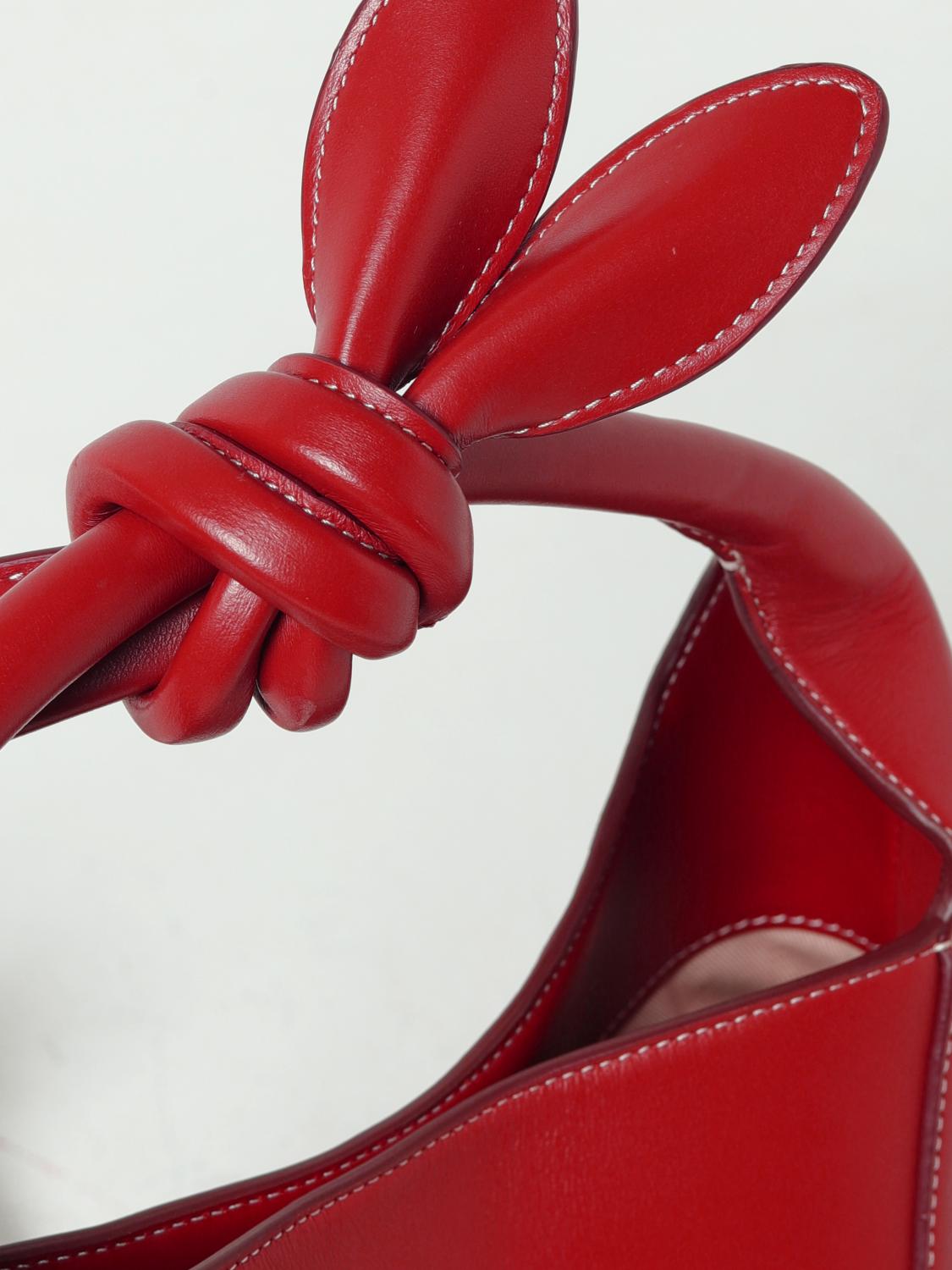 JACQUEMUS BORSA A MANO: Borsa Le Petit Tourni Jacquemus in nappa, Rosso - Img 3