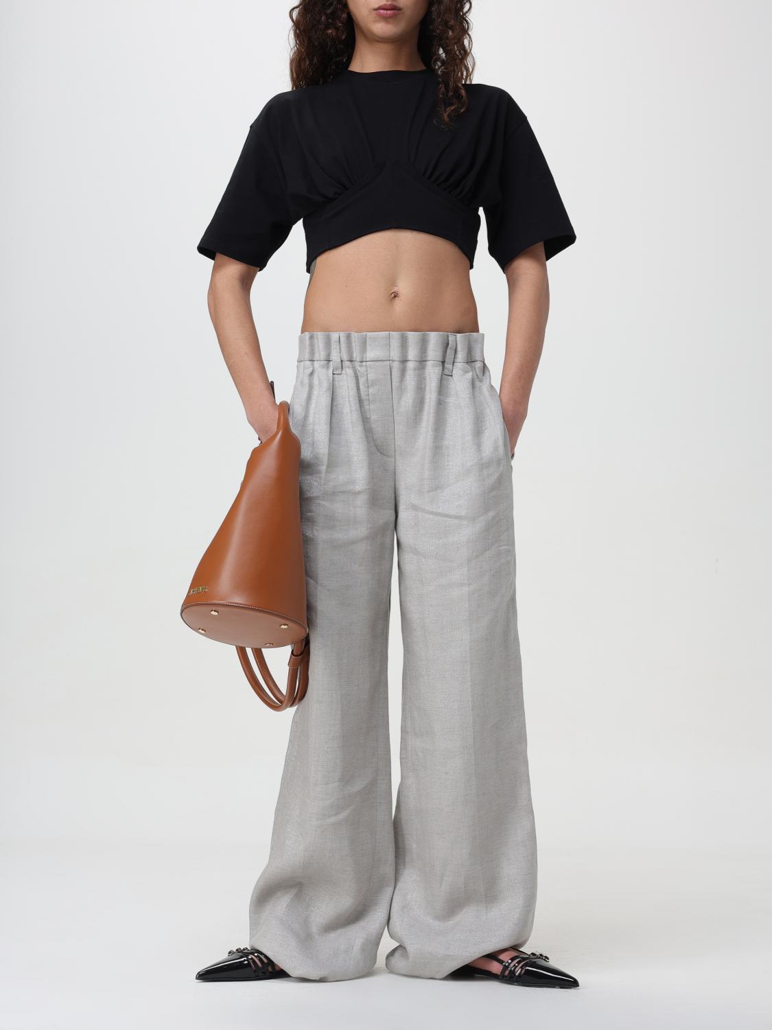 JACQUEMUS BORSA A MANO: Borsa Le Petit Tourni Jacquemus in nappa, Marrone - Img 2