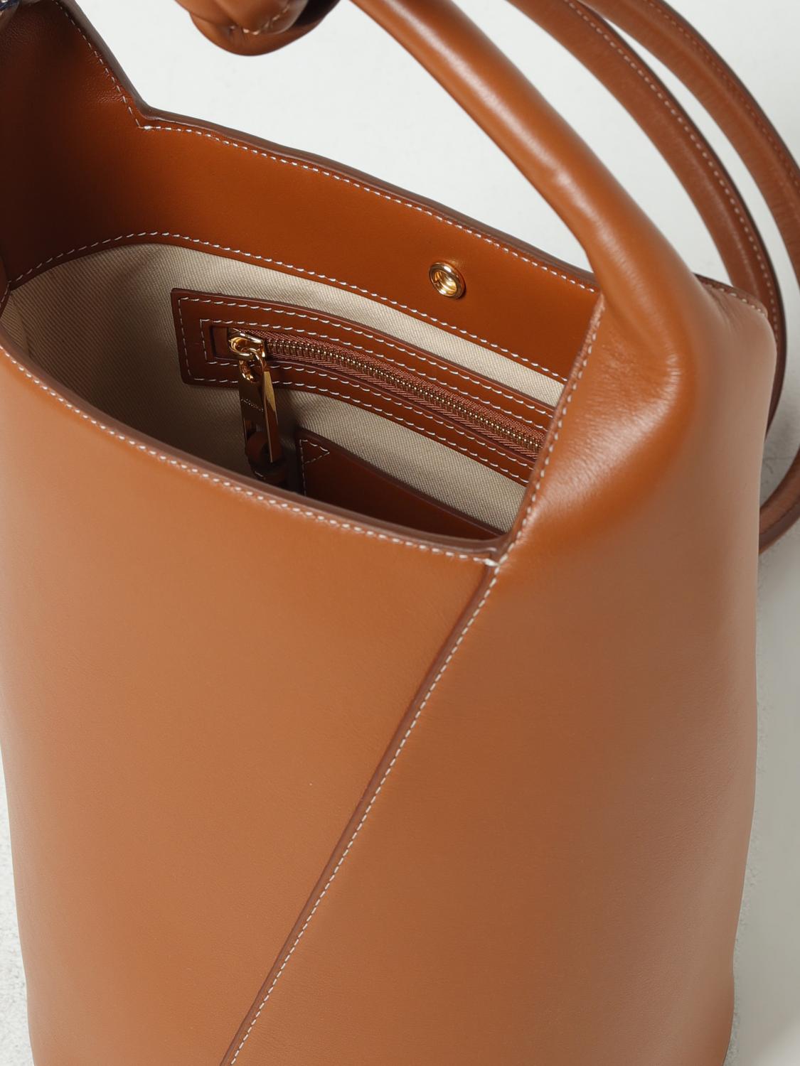 JACQUEMUS BORSA A MANO: Borsa Le Petit Tourni Jacquemus in nappa, Marrone - Img 5