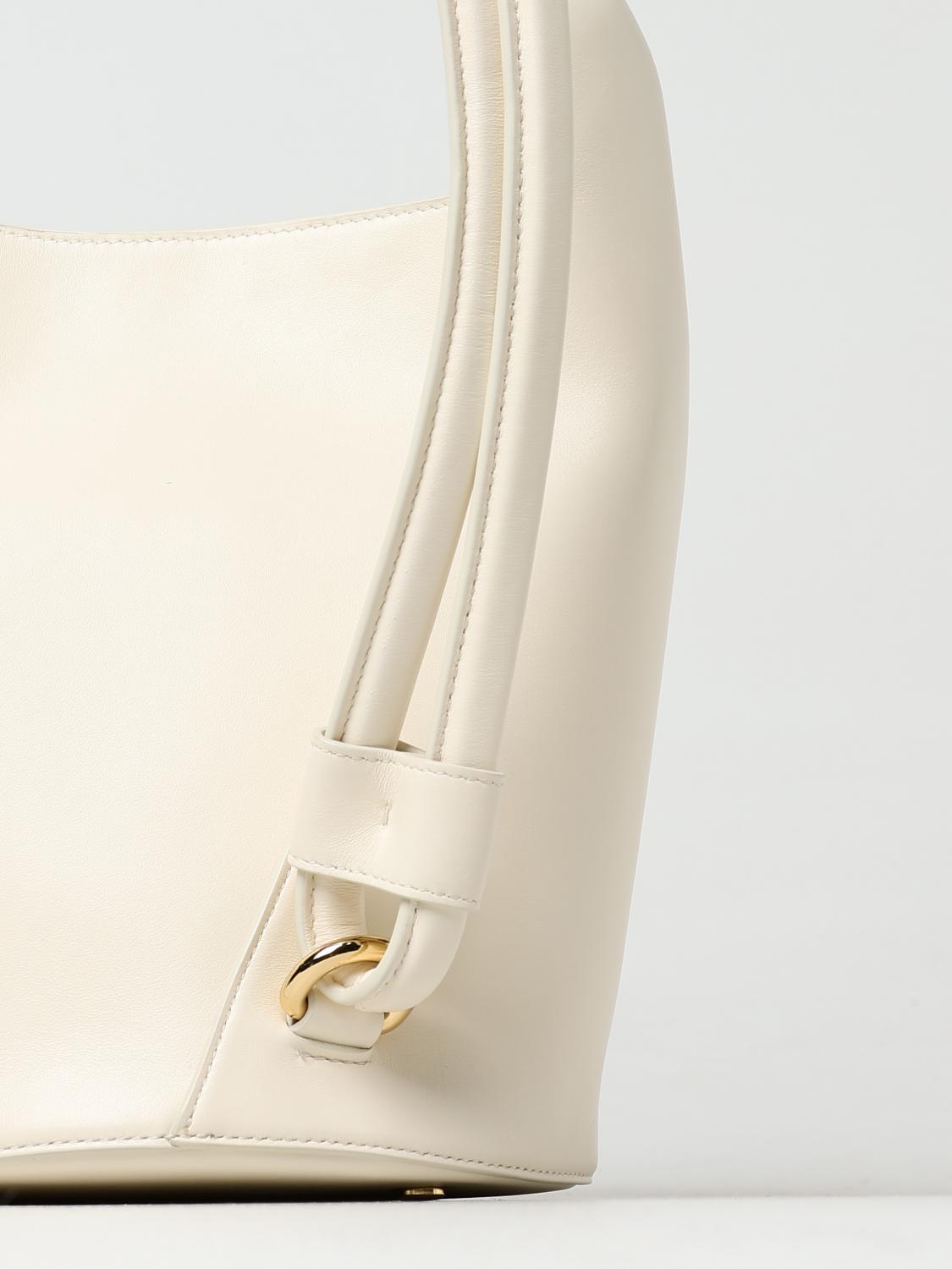 JACQUEMUS BORSA A MANO: Borsa Le Petit Tourni Jacquemus in nappa, Avorio - Img 3