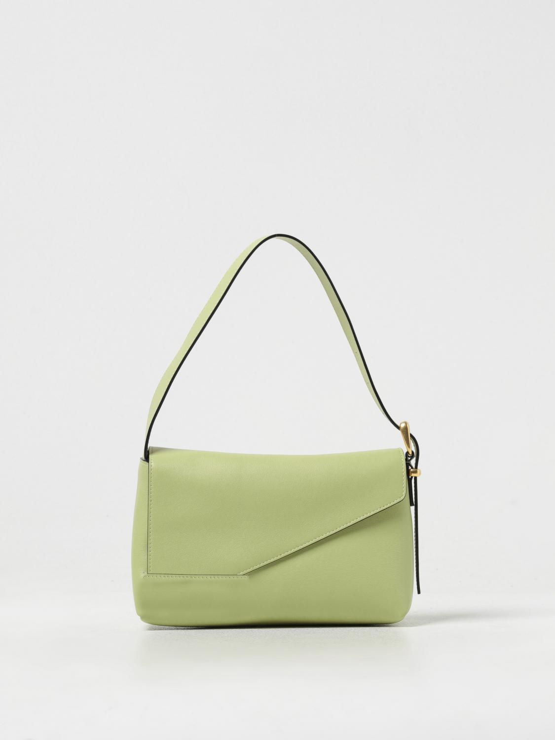 WANDLER BORSA A SPALLA: Borsa Oscar Wandler in nappa, Verde - Img 1