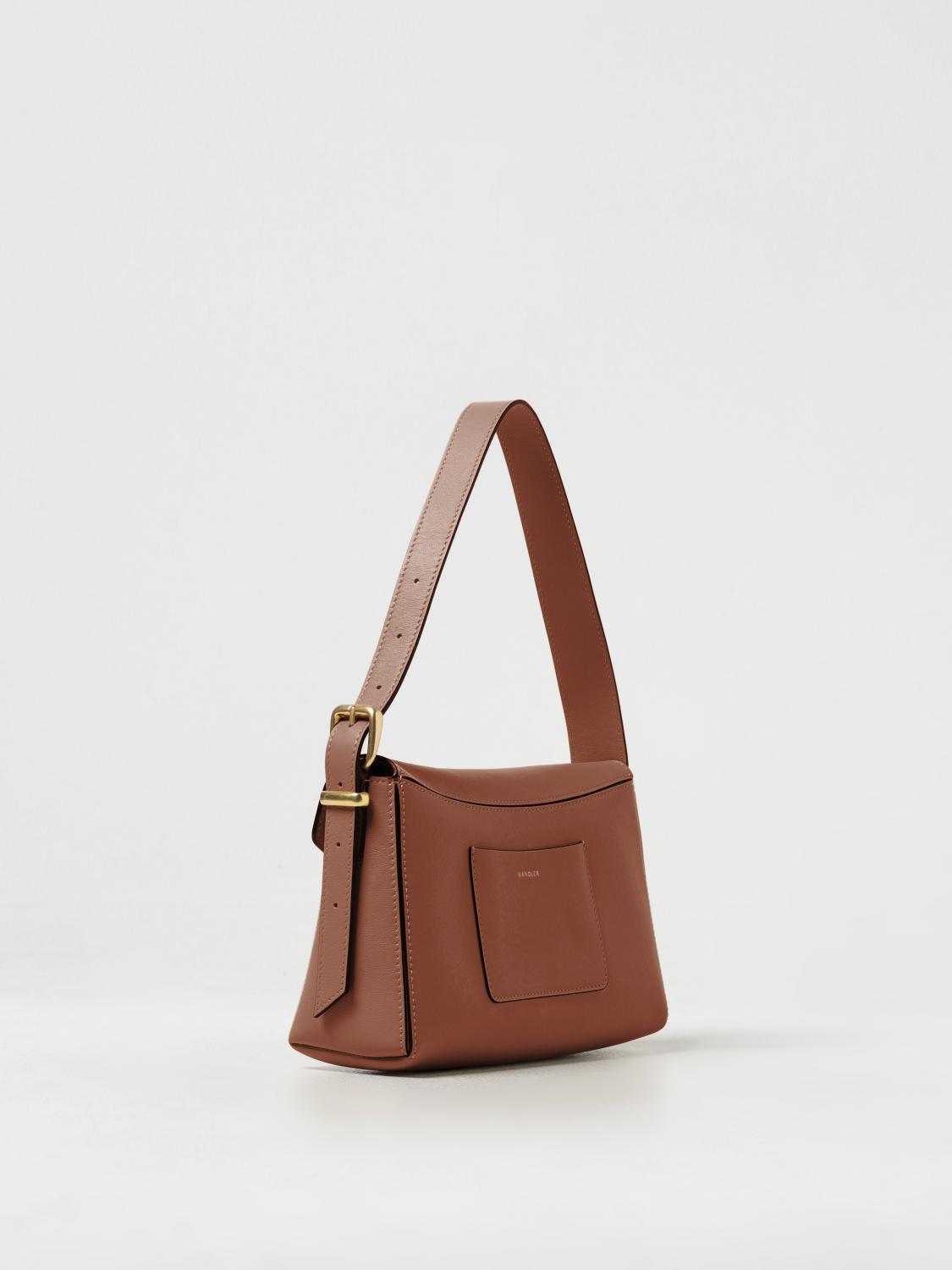 WANDLER BORSA A SPALLA: Borsa Oscar Wandler in nappa, Marrone - Img 2
