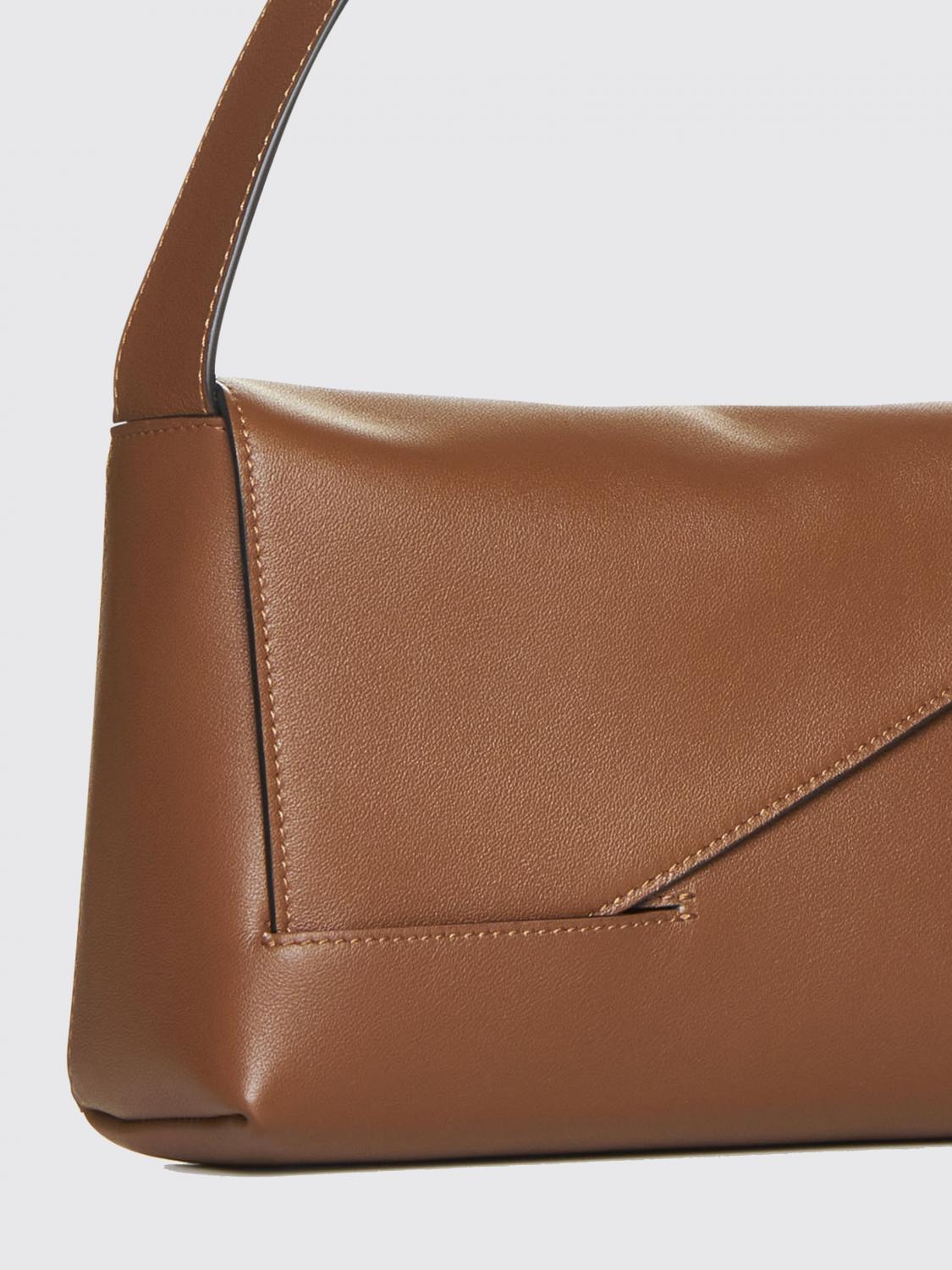 WANDLER BORSA A SPALLA: Borsa Oscar Wandler in nappa, Marrone - Img 3