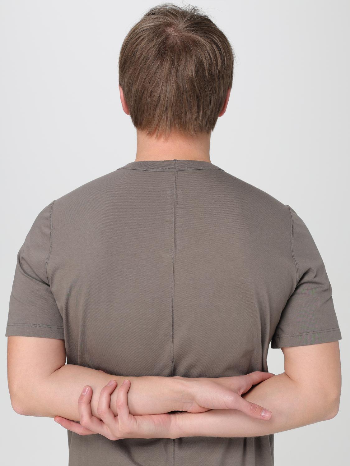 RICK OWENS T-SHIRT: T-shirt men Rick Owens, Beige - Img 4