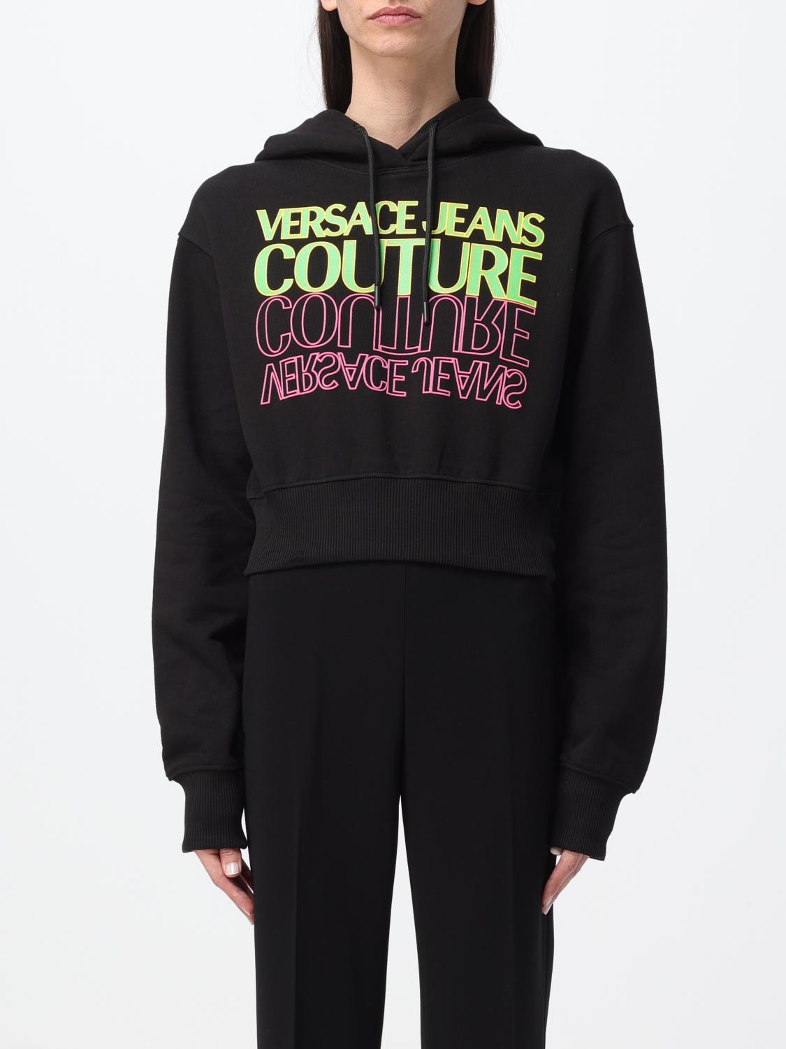 VERSACE JEANS COUTURE SWEAT-SHIRT: Sweat-shirt femme Versace Jeans Couture, Noir - Img 1