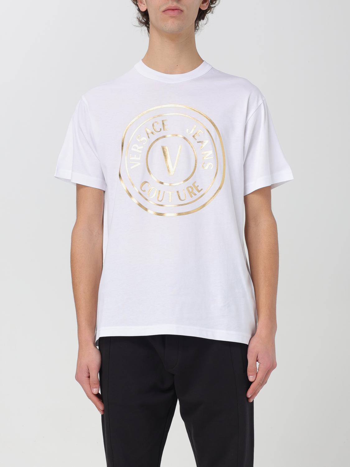 Giglio T-shirt Versace Jeans Couture con logo laminato