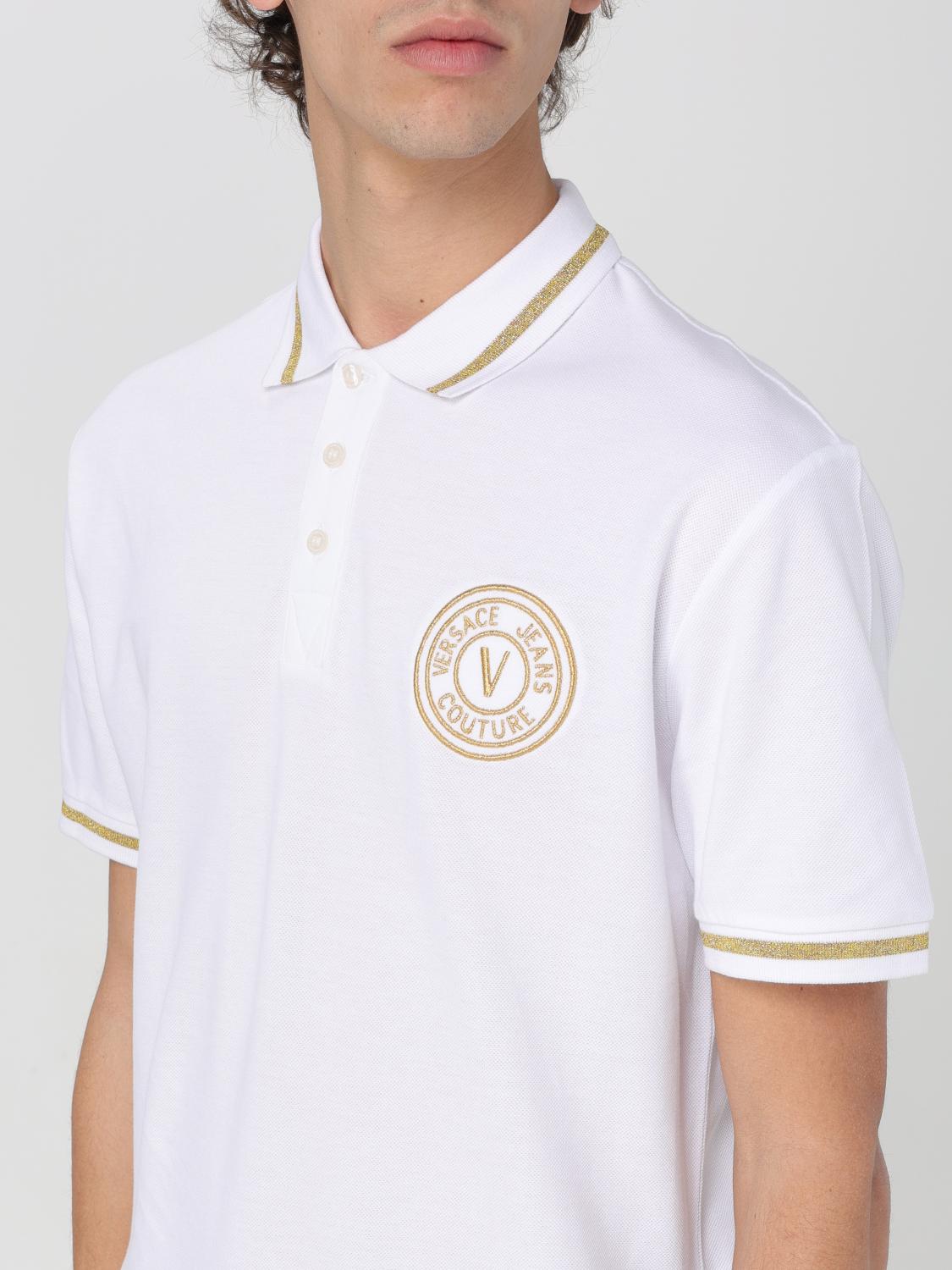 VERSACE JEANS COUTURE POLO: Polo homme Versace Jeans Couture, Blanc 1 - Img 3