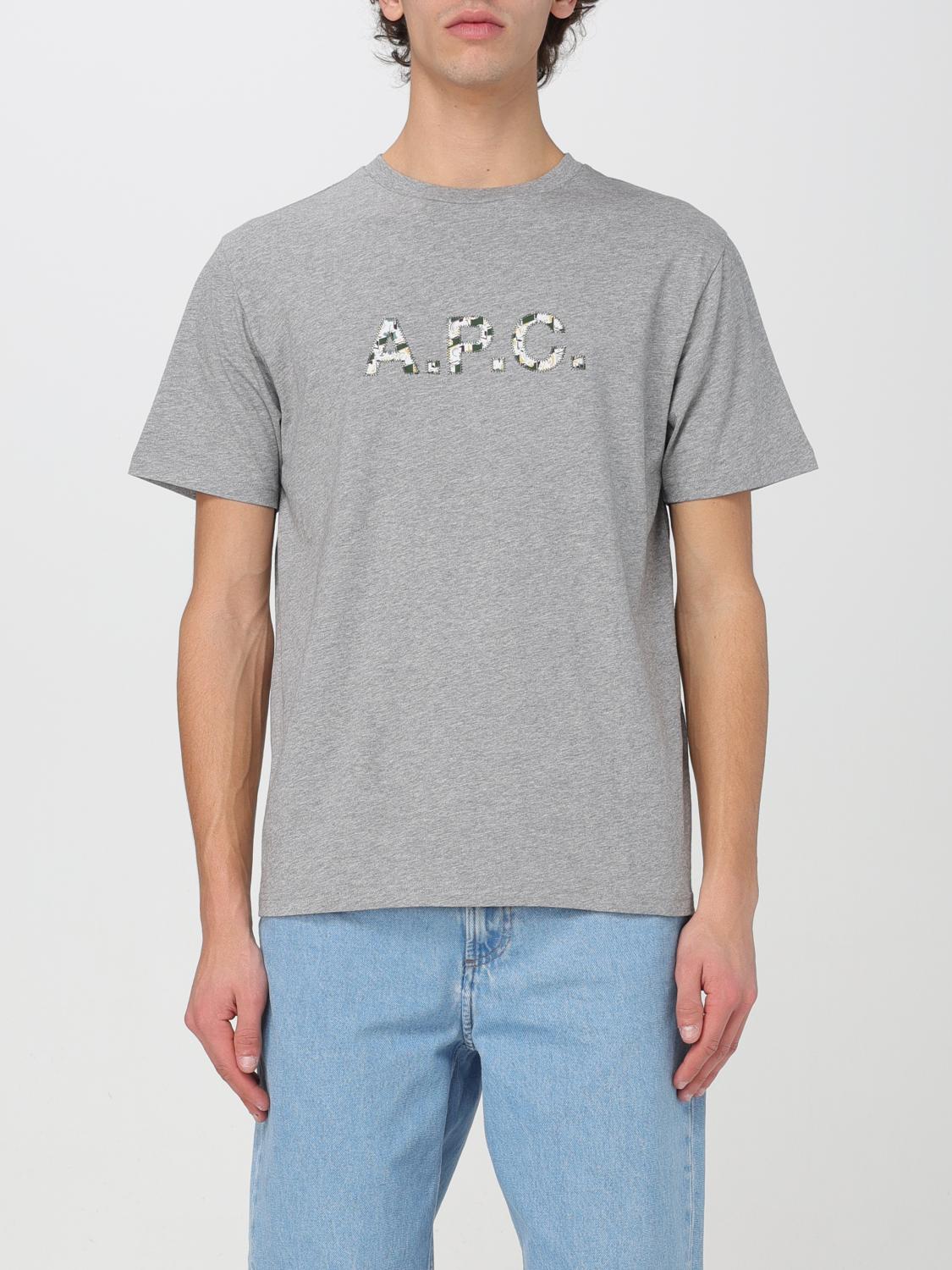 Tシャツ・カットソー A.P.C. Men T Shirts COFDWH26345 TPG grey A.P.C.: T-shirt men - Grey | A.P.C. t-shirt COFDWH26345