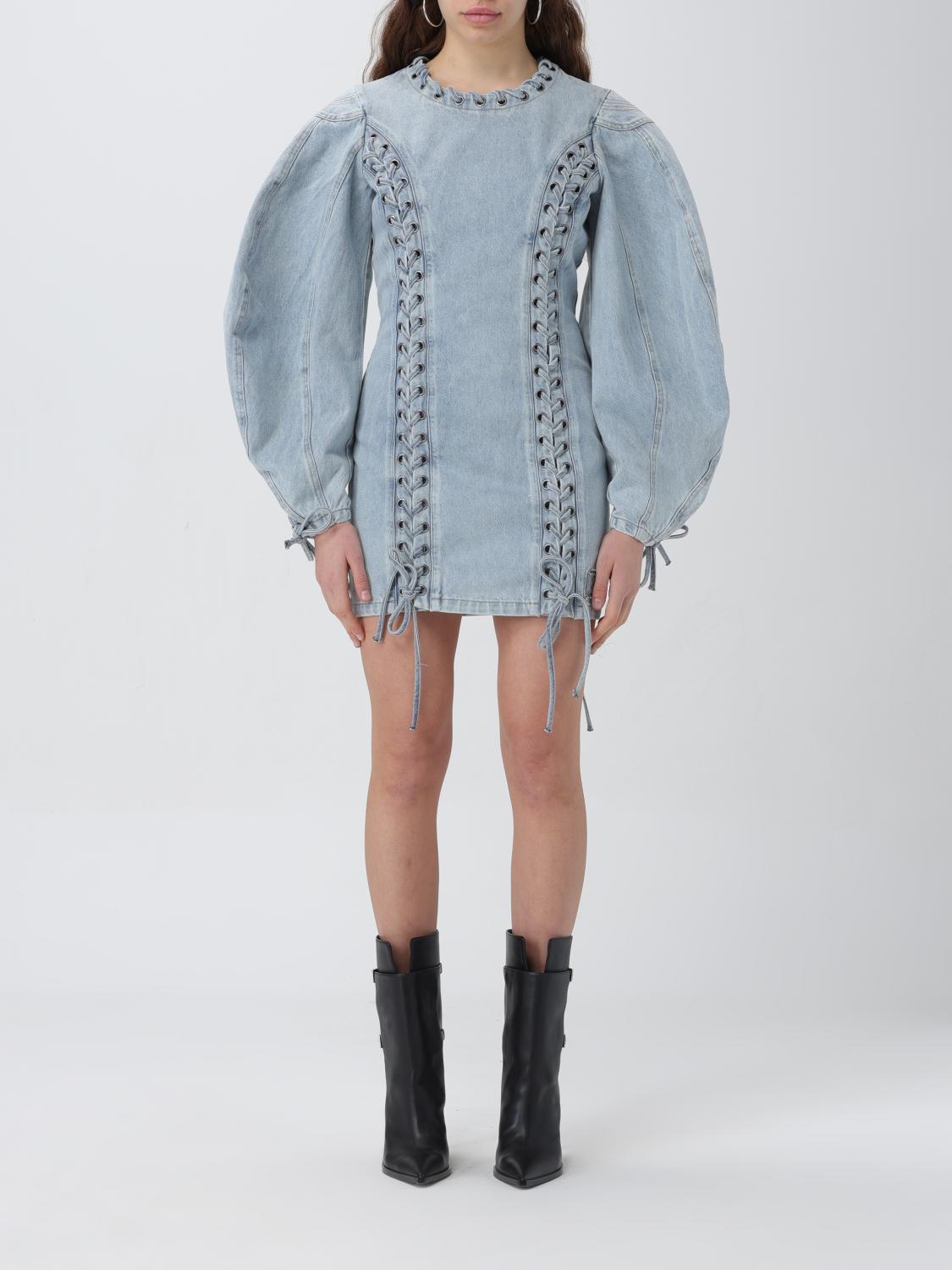 Rotate Dress woman - Denim | 1120141468 | GIGLIO.COM