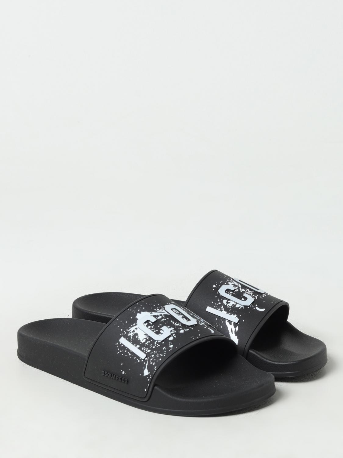 DSQUARED2: Shoes men - Black | Dsquared2 sandals