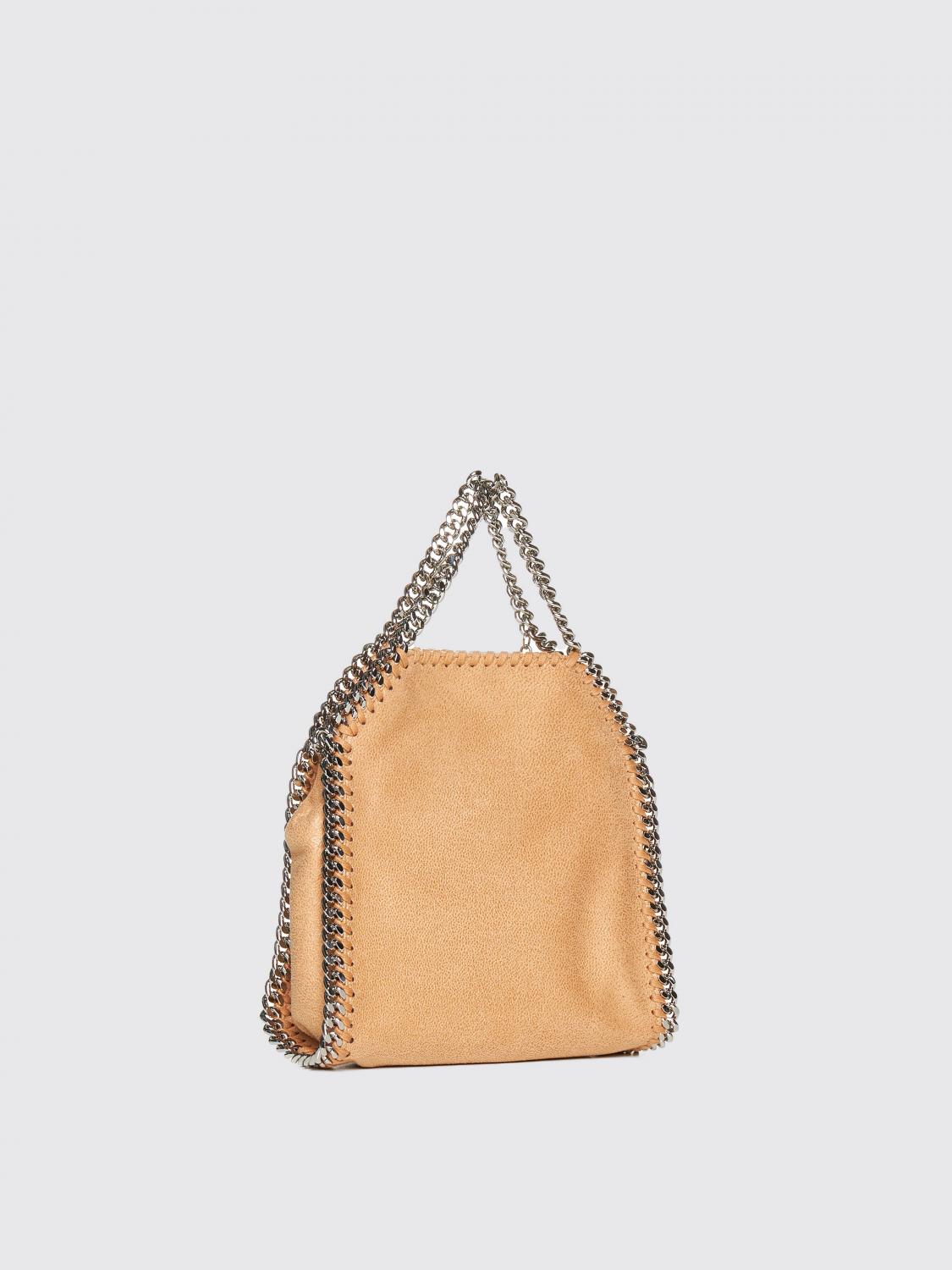 STELLA MCCARTNEY BORSA MINI: Borsa Falabella Stella McCartney in pelle sintetica cracklé, Crema - Img 2