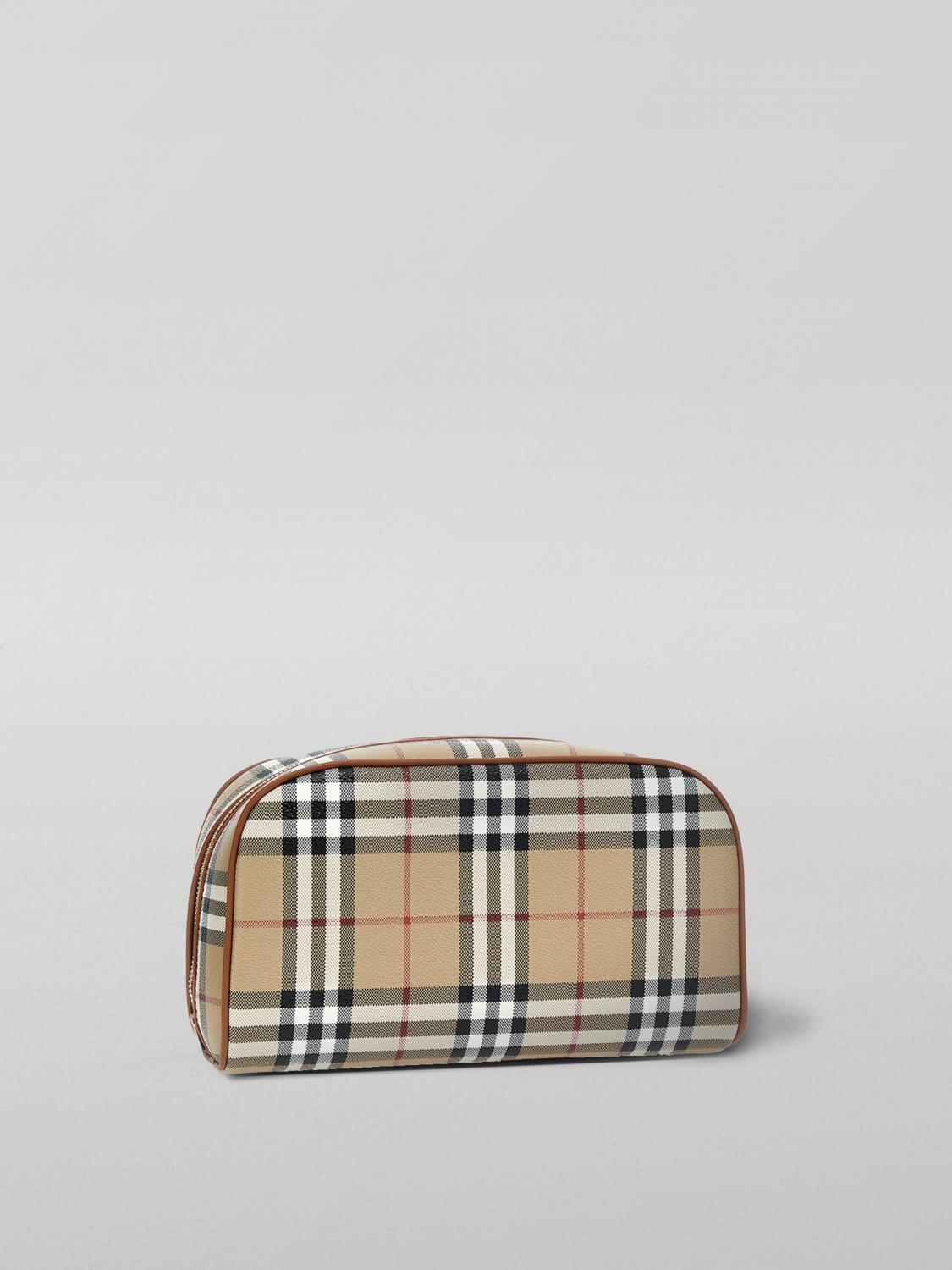 BURBERRY ACCESSORI BEAUTY: Beauty Case Burberry in misto cotone, Beige - Img 2