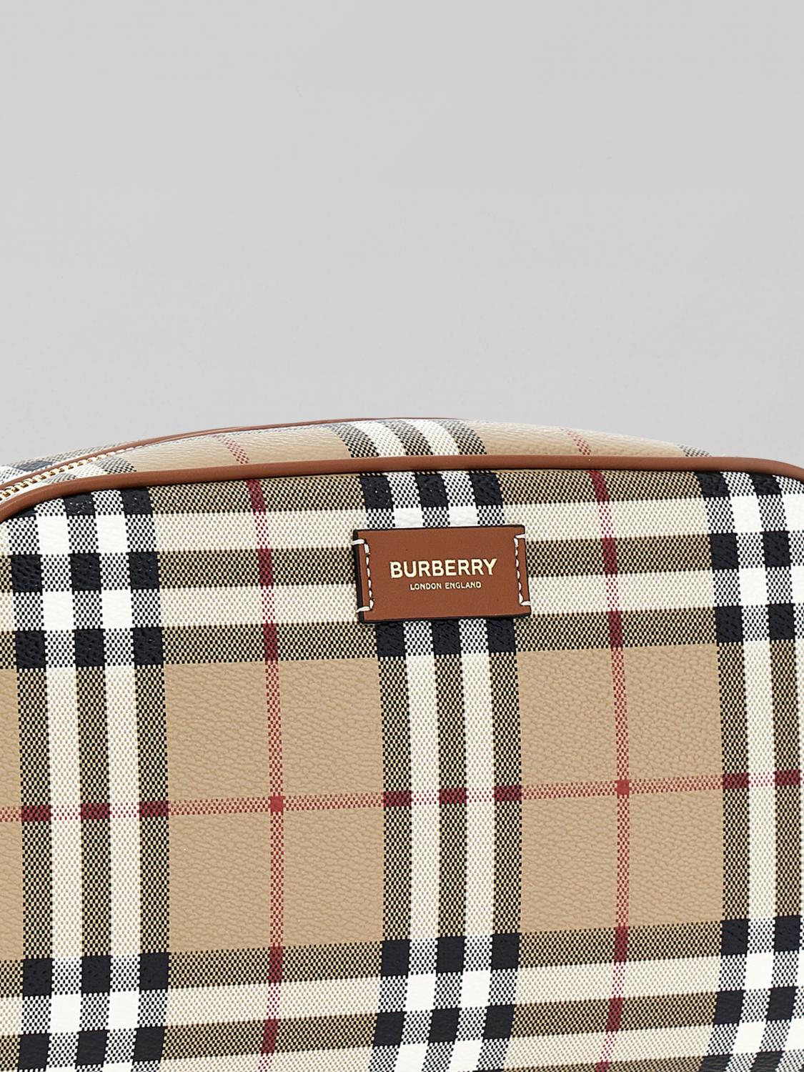 BURBERRY ACCESSORI BEAUTY: Beauty Case Burberry in misto cotone, Beige - Img 3