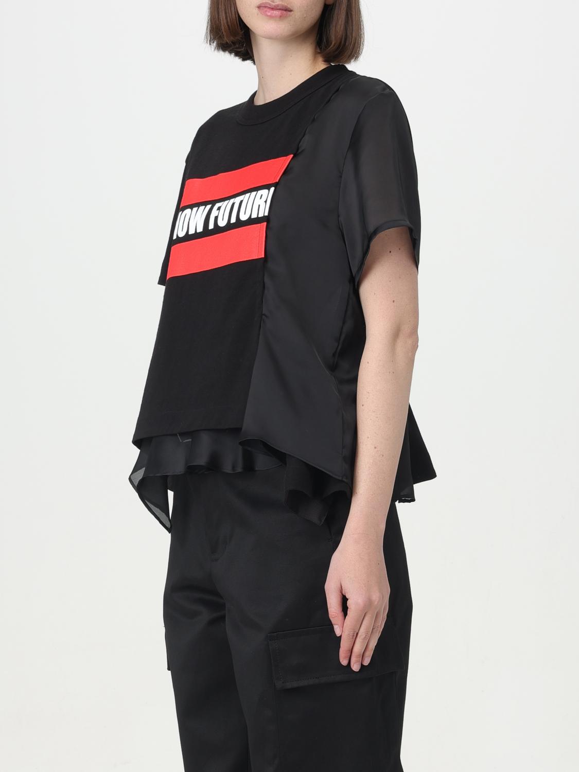 sacai サカイ 20SS FUNKADELIC T-Shirt シフォン切替Tシャツ ブラック