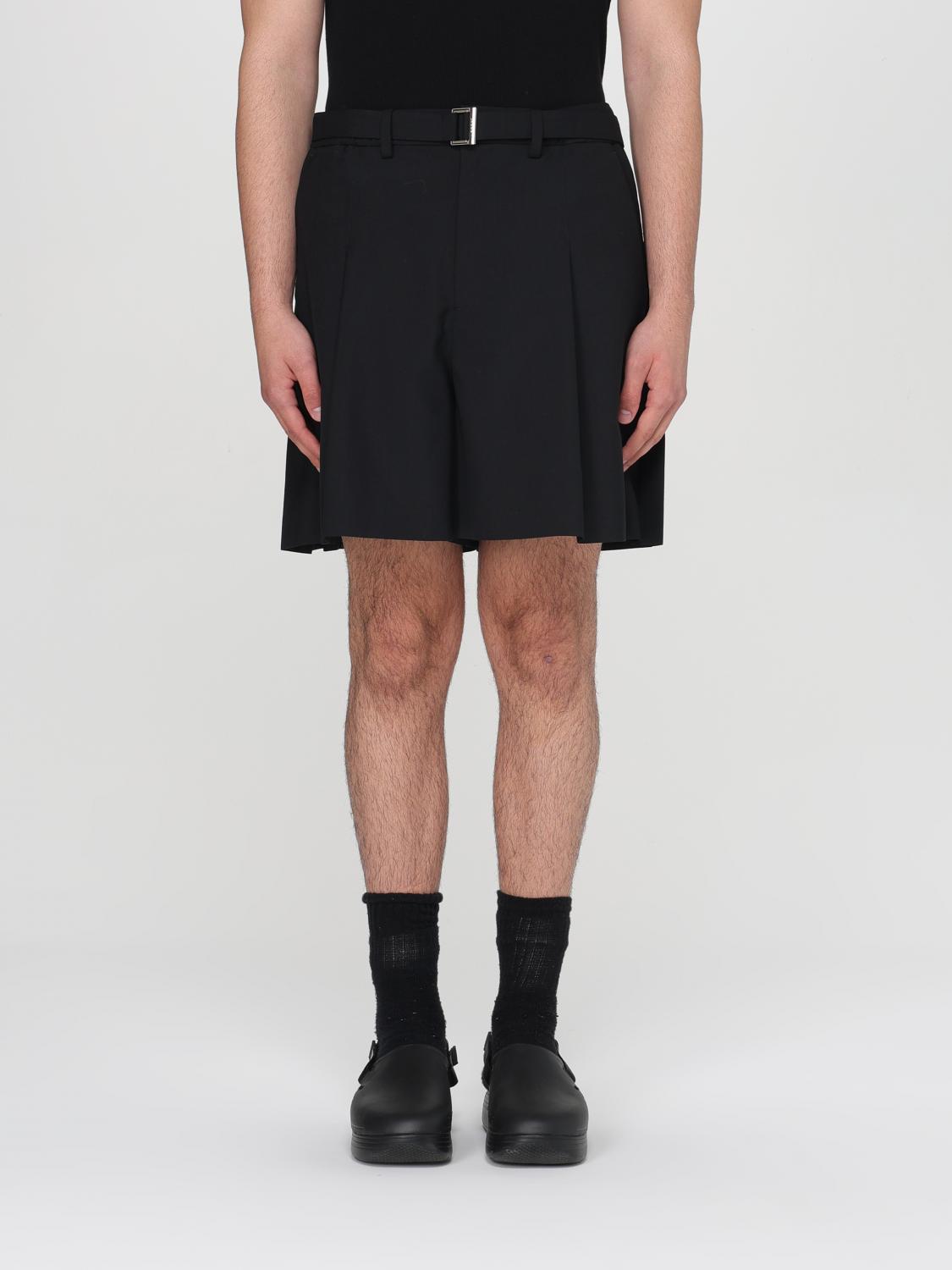【関税込み】sacai ブラック ベルト ショートパンツ Sacai ベルテッド ショートパンツ | ブラック | FARFETCH JP